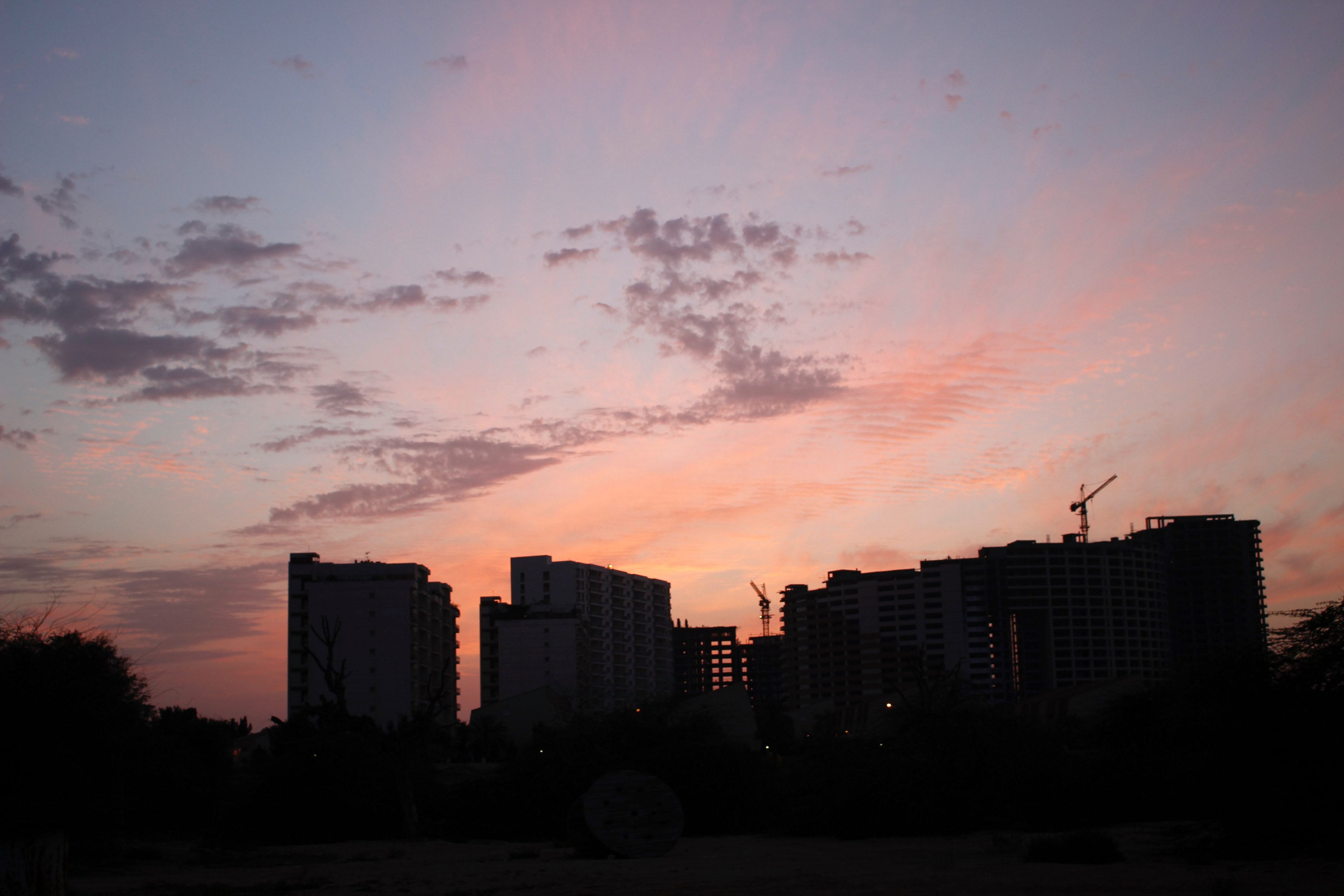 cloud sunset red sky and sky 4k, HD Wallpaper