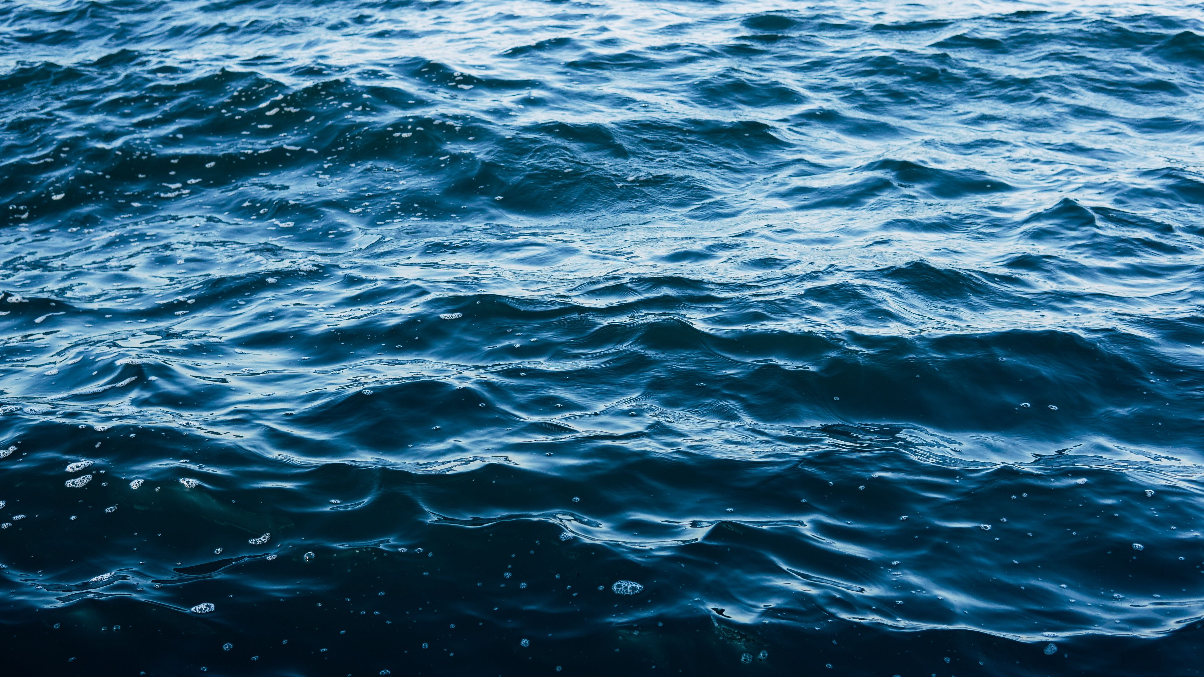 sea, water, surface, waves, 4k, HD Wallpaper