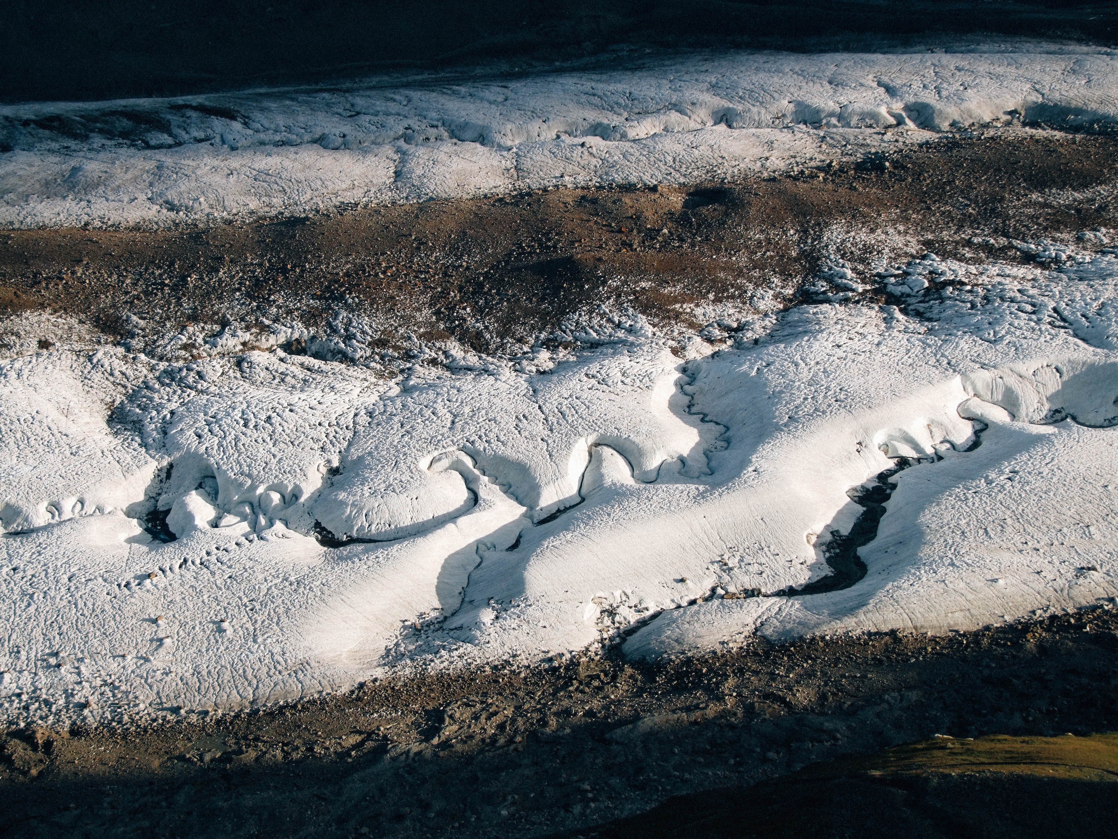 mountain sunset ice and alp 4k, HD Wallpaper