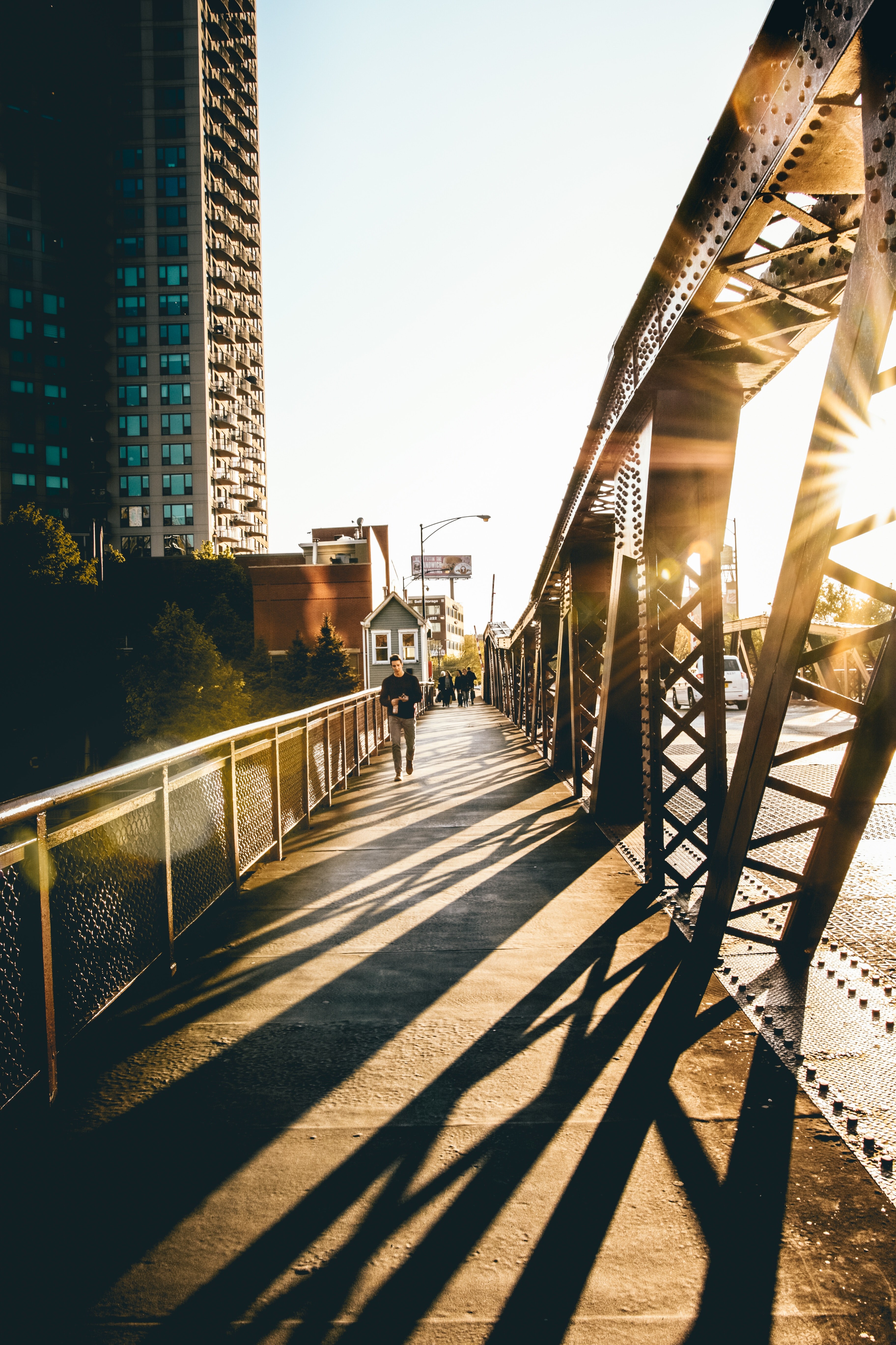 shadow flare sun and walking hd, 4k, Phone HD Wallpaper