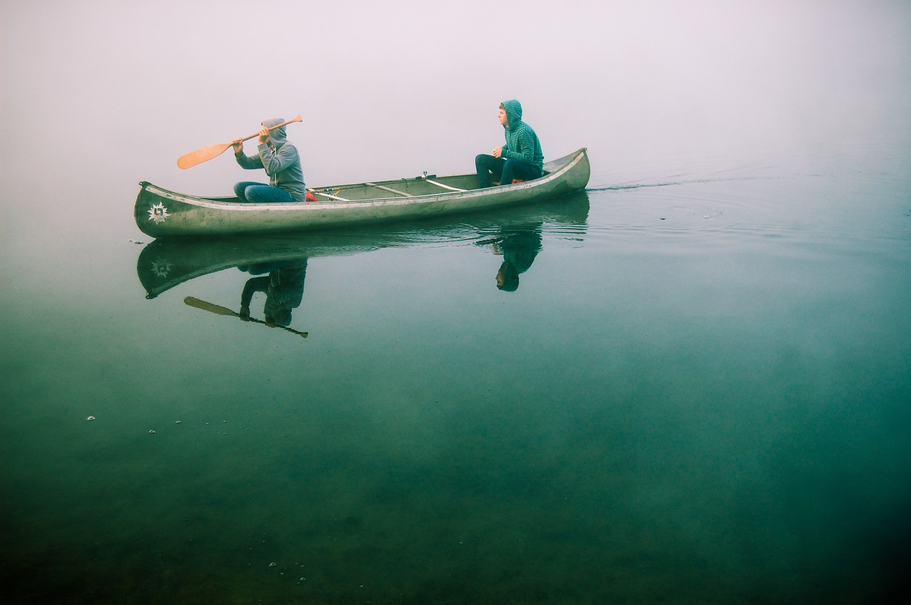 canoe paddle lake and water 4k, HD Wallpaper
