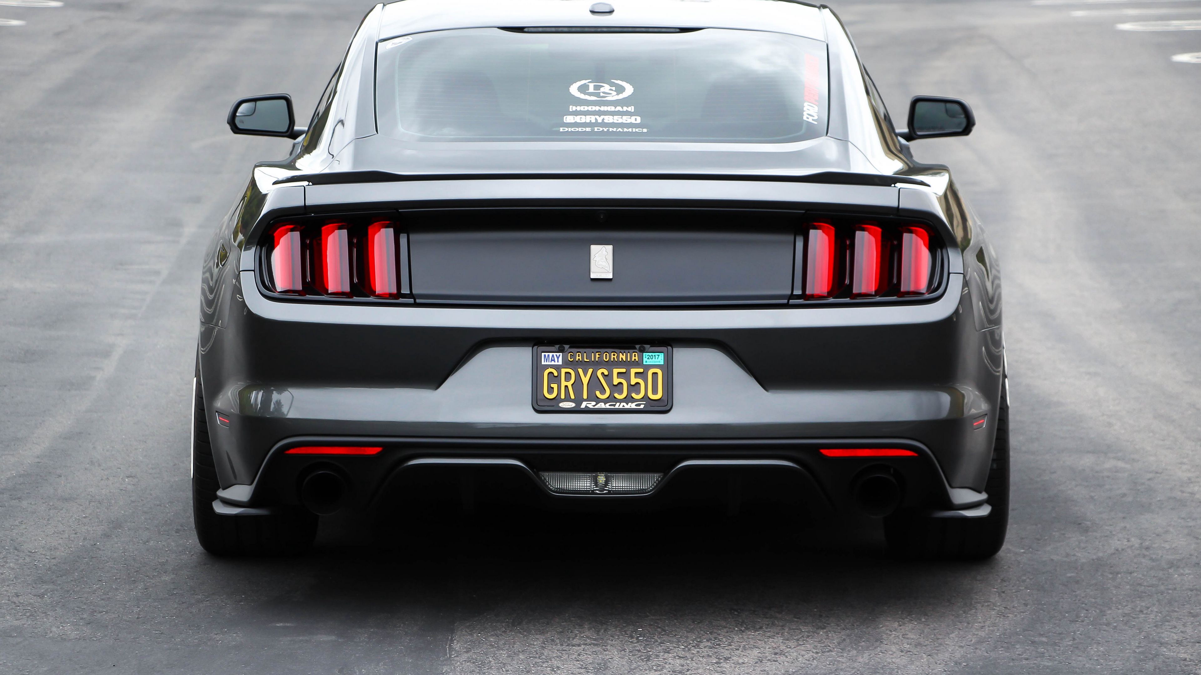 cars, rear view, gray, headlights, 4k, HD Wallpaper