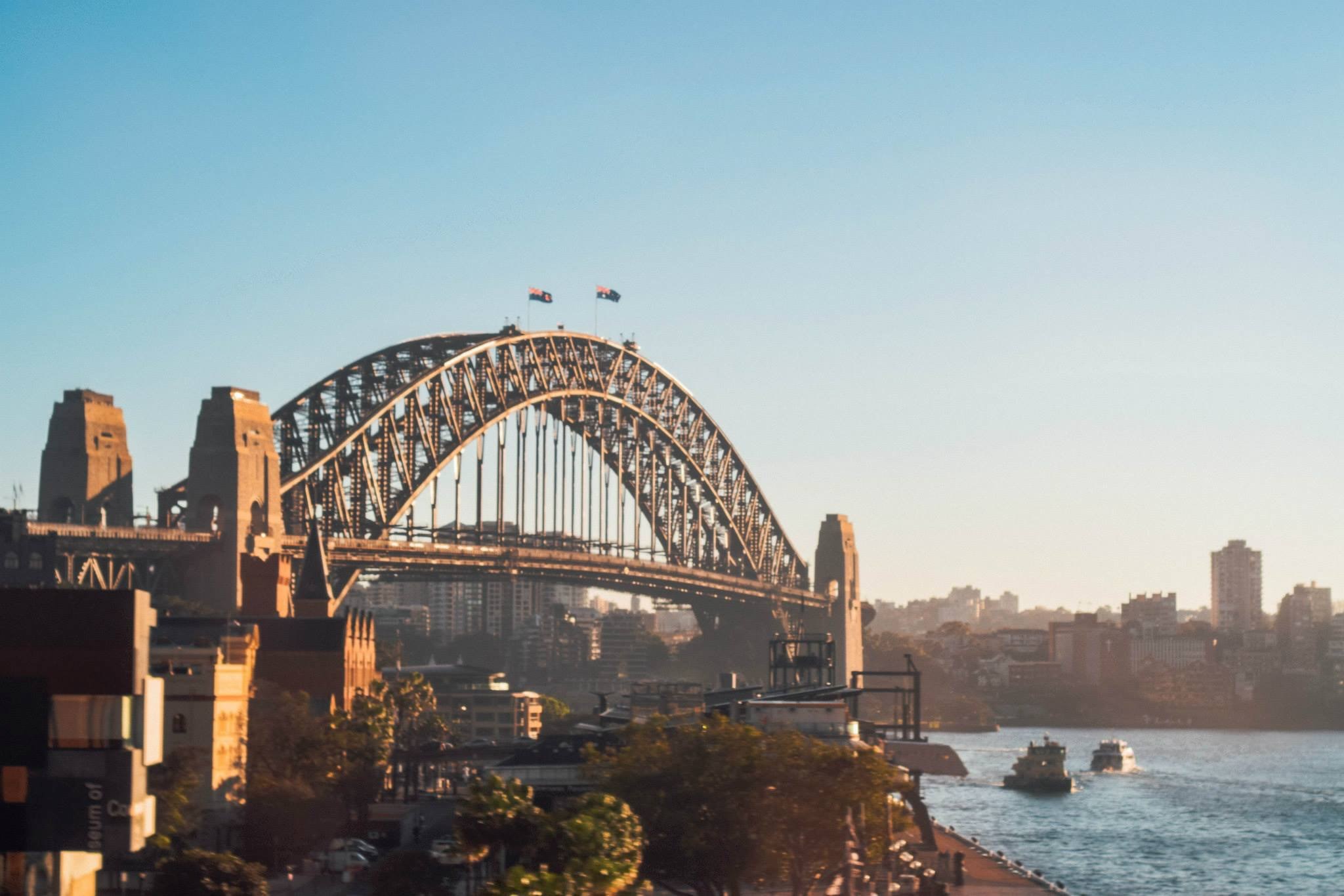 australium city harbor and water 4k, HD Wallpaper