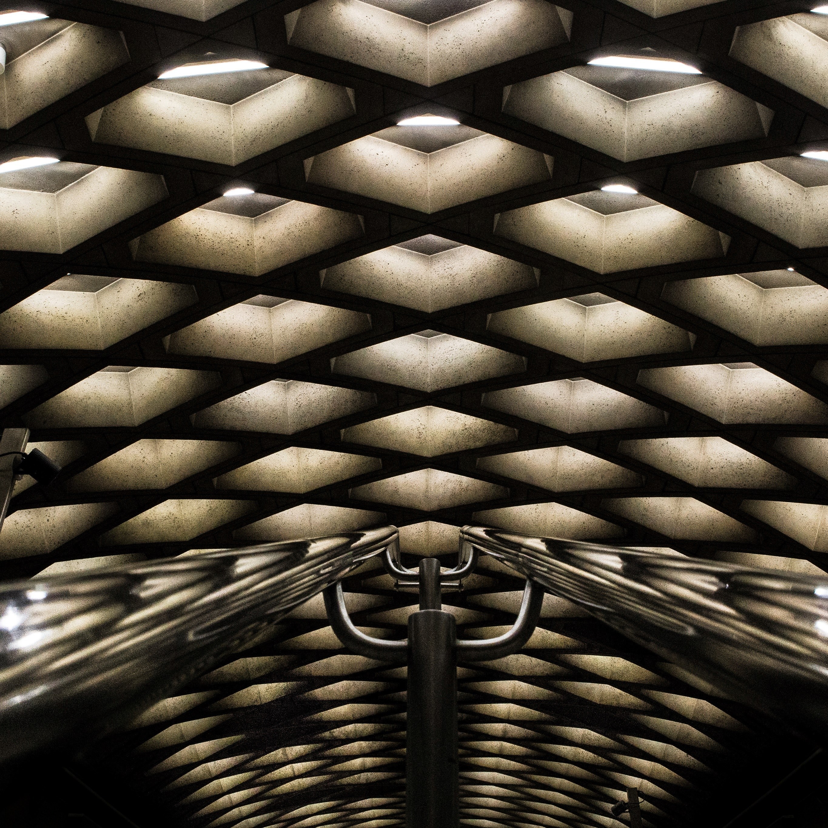 ceiling architecture roof and light 4k, HD Wallpaper