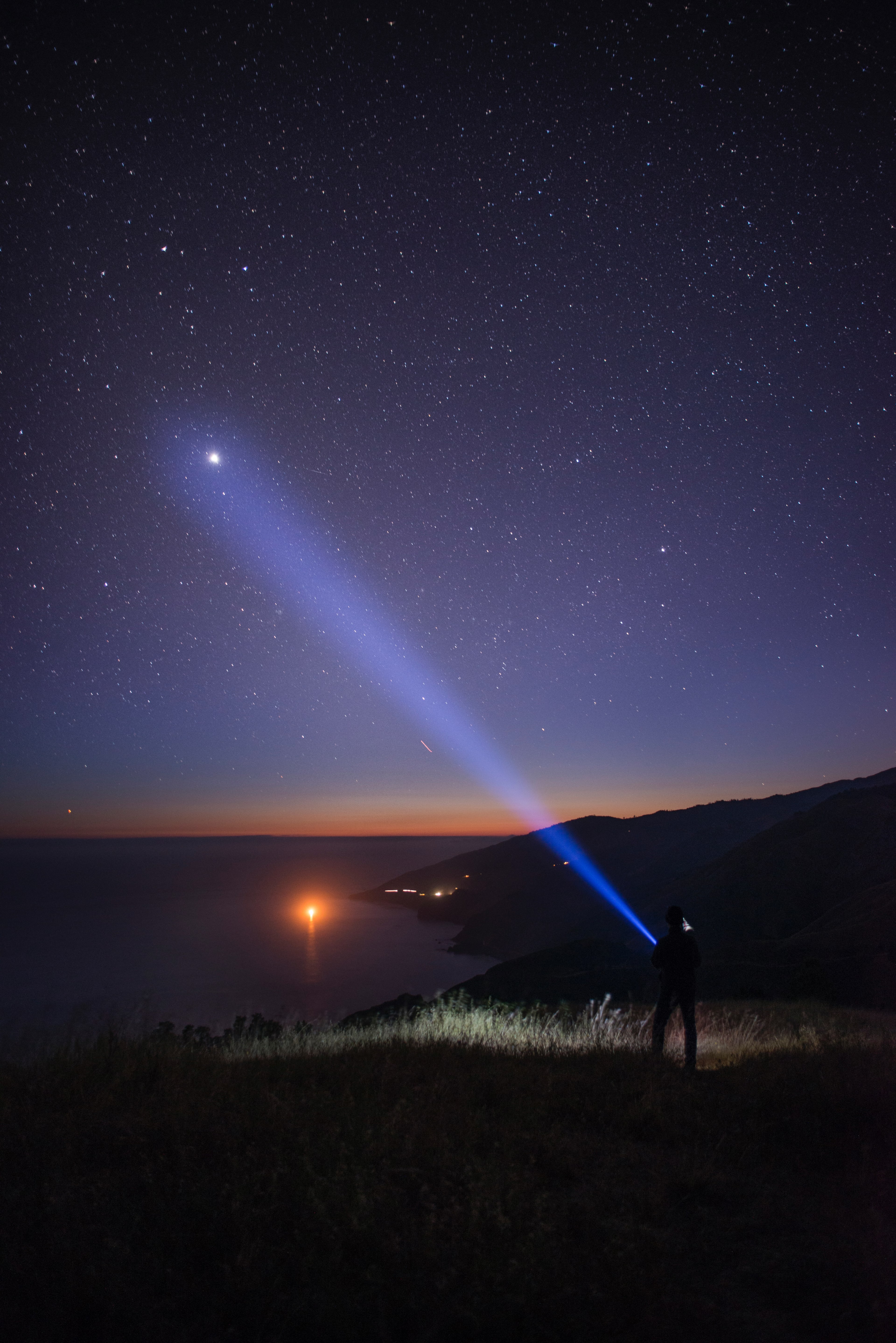 big sur pacific ocean and star hd, 4k, Phone HD Wallpaper