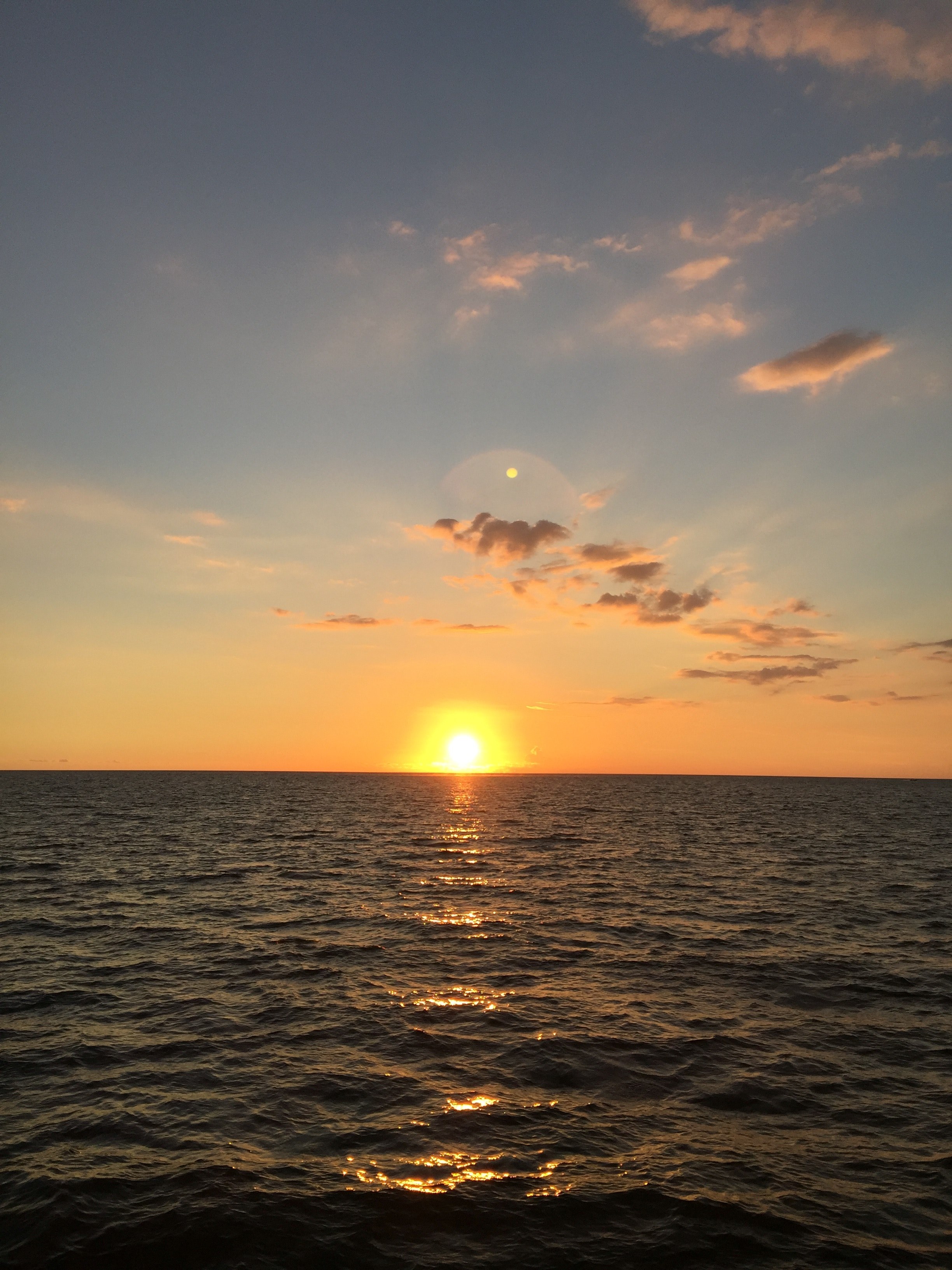 orange cloud ocean and sunset hd, 4k, Phone HD Wallpaper