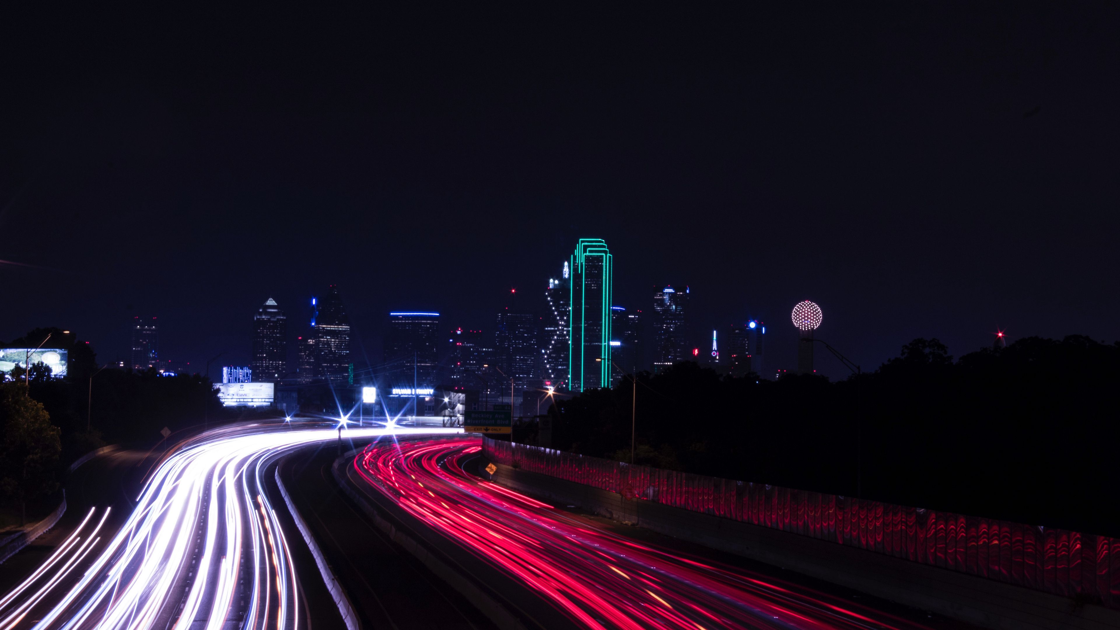 road, light, city, night, 4k, HD Wallpaper