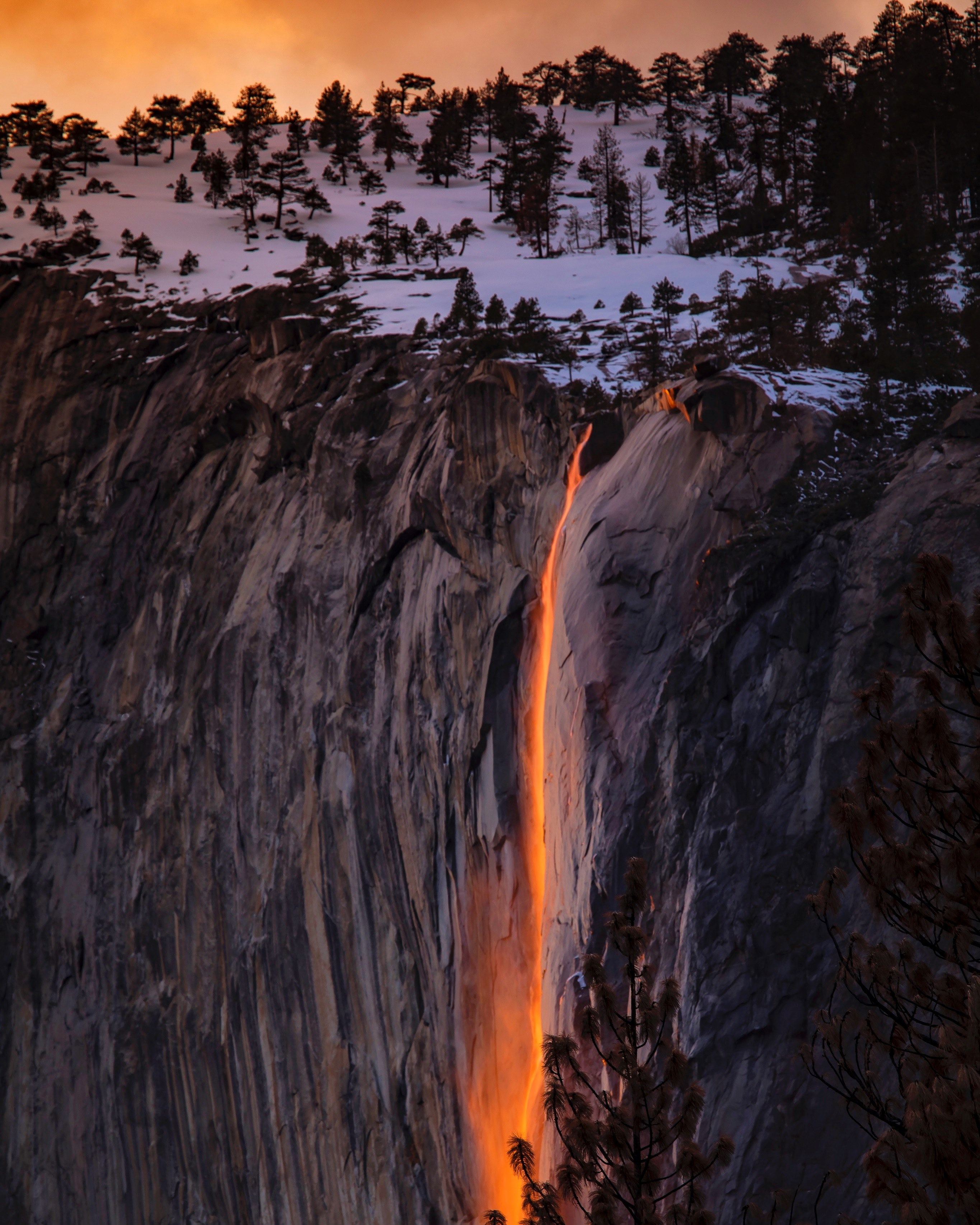 fire falls 4k, Phone HD Wallpaper