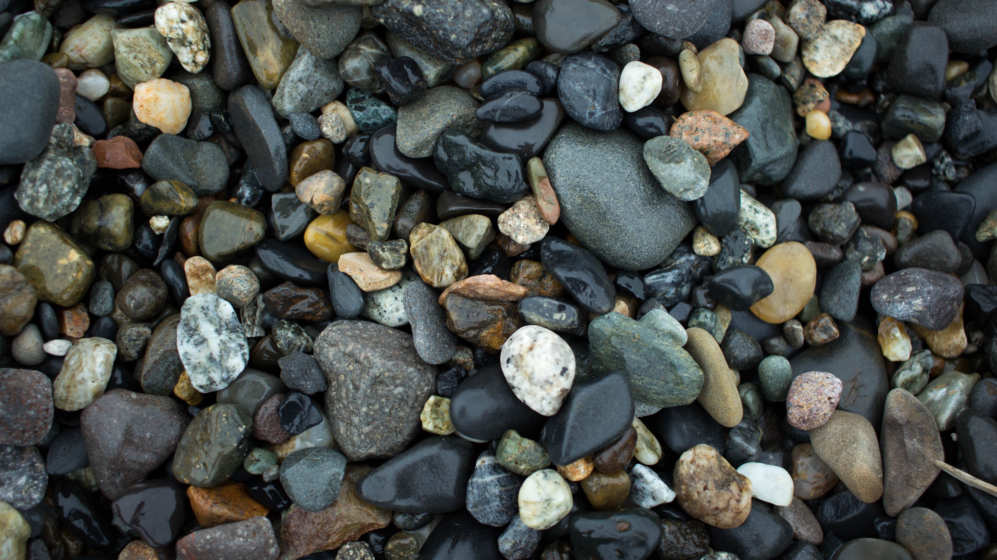stones, sea, wet, 4k, HD Wallpaper