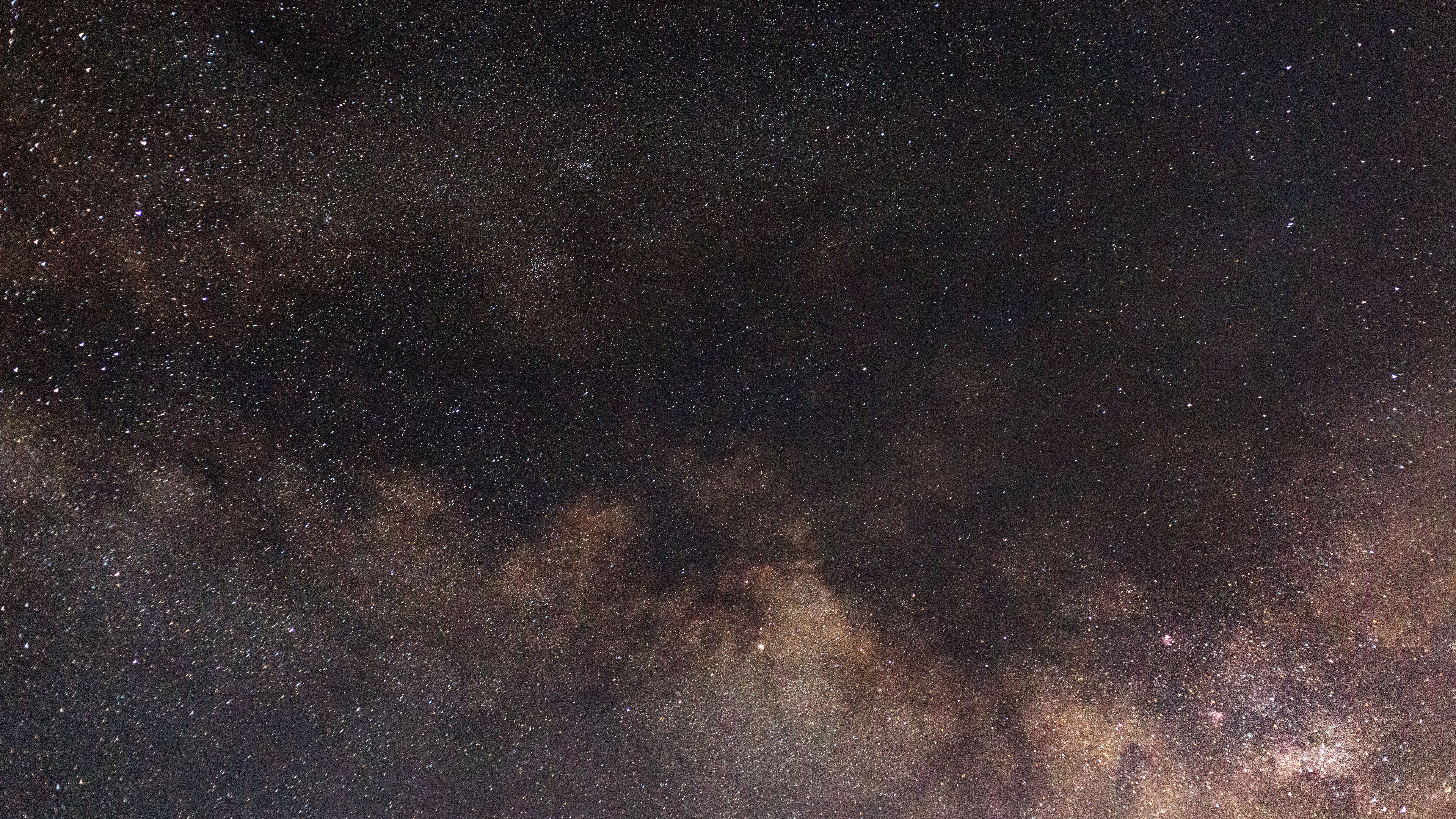 starry sky, galaxy, spots, glitter, 4k, HD Wallpaper