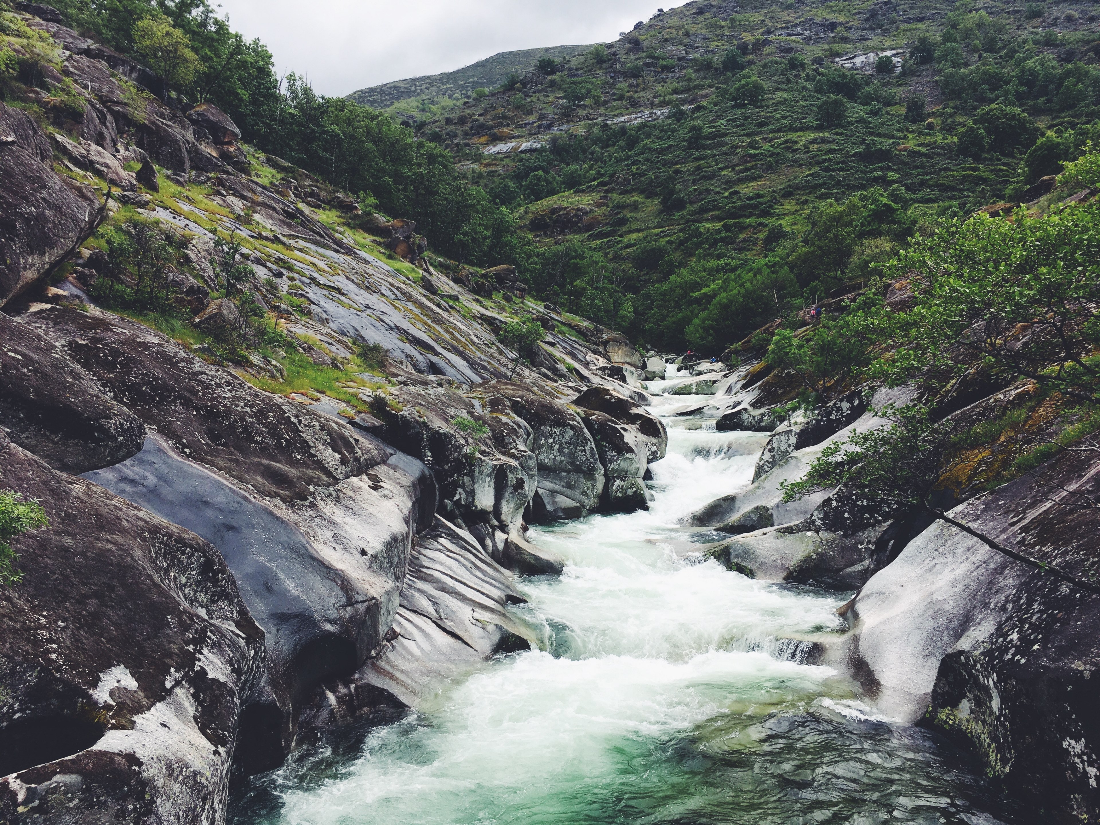 rock mountain river and water 4k, HD Wallpaper