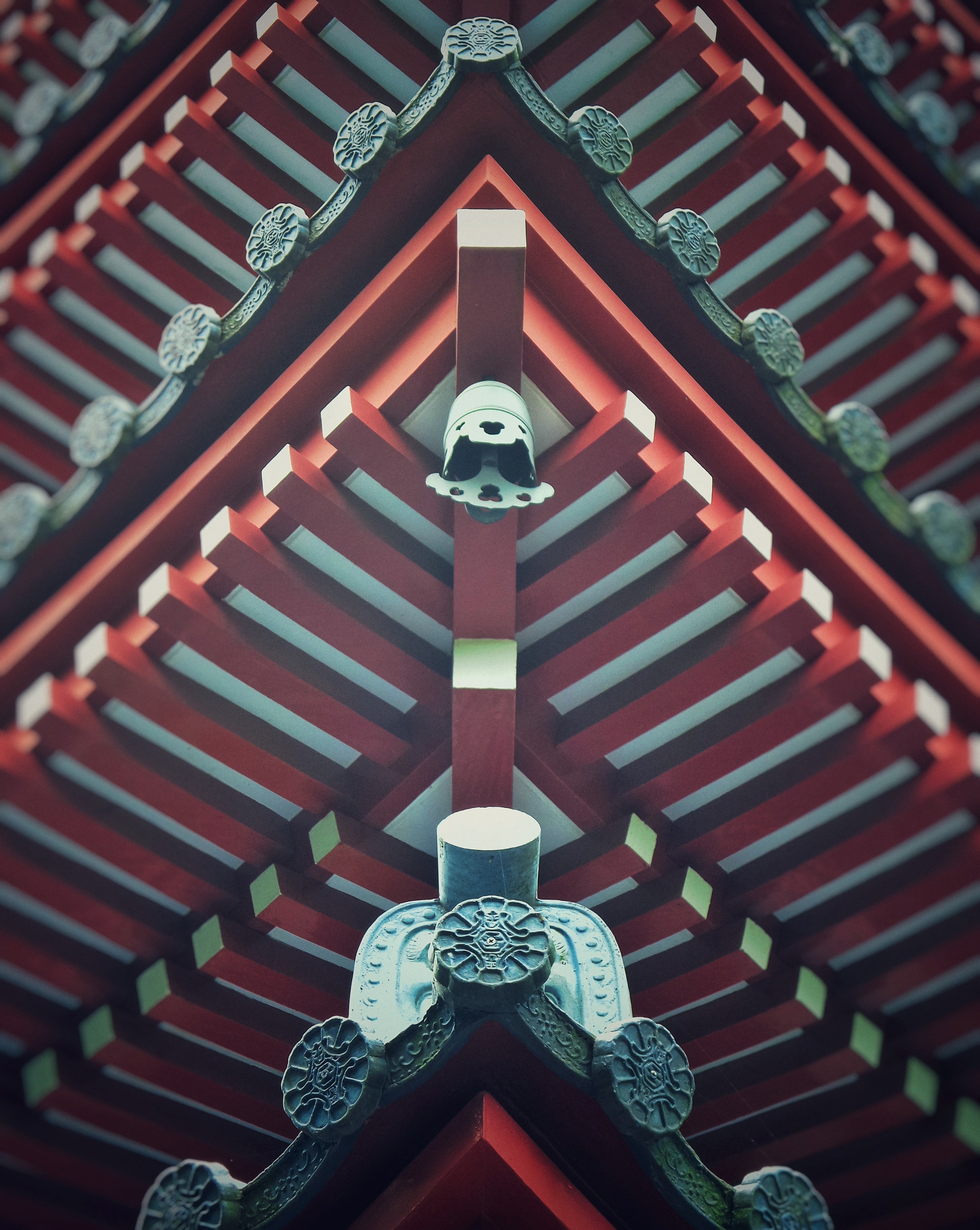 building architecture red and structure hd, 4k, Phone HD Wallpaper
