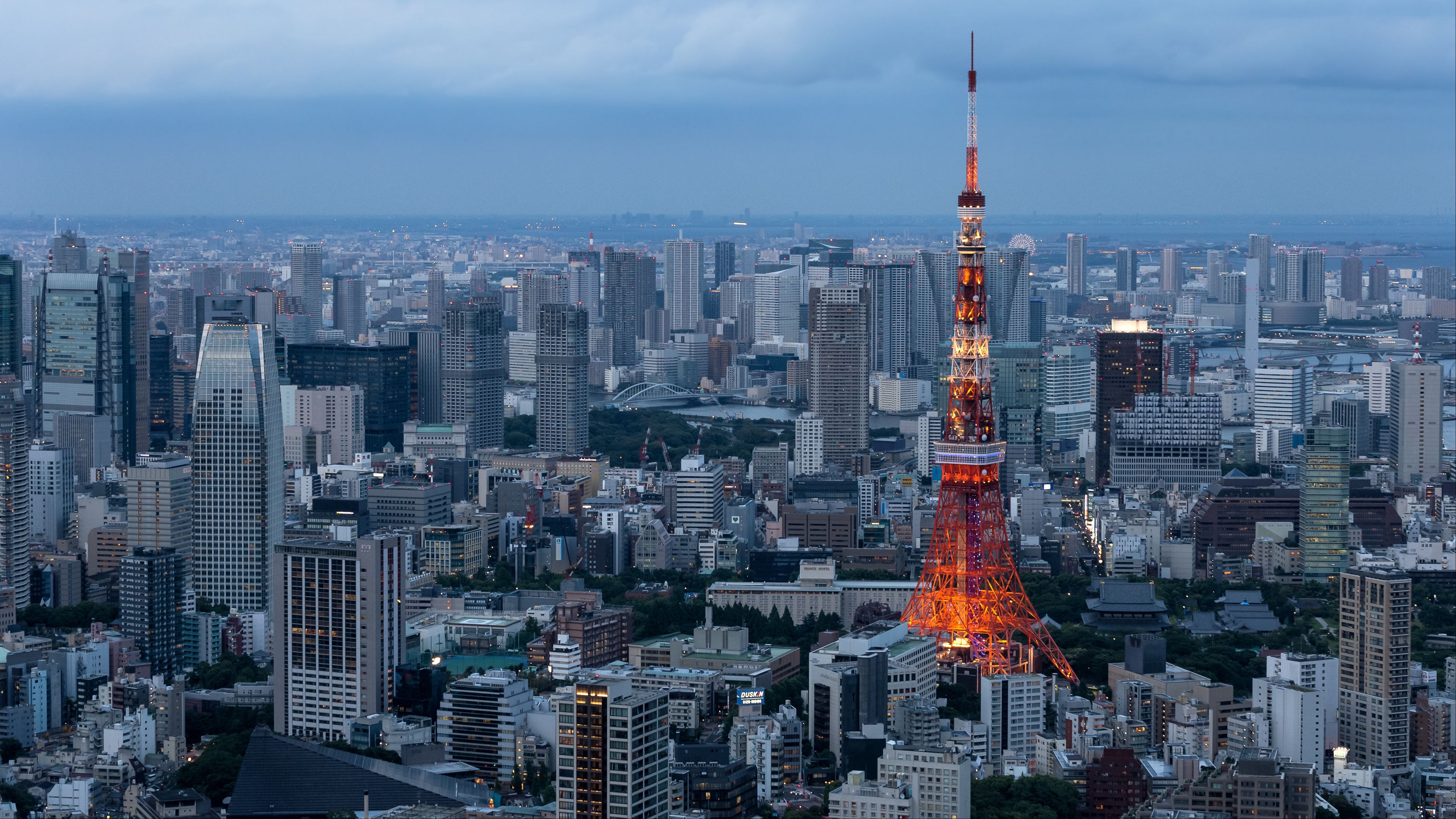 minato, tokyo, skyscrapers, buildings, 4k, HD Wallpaper