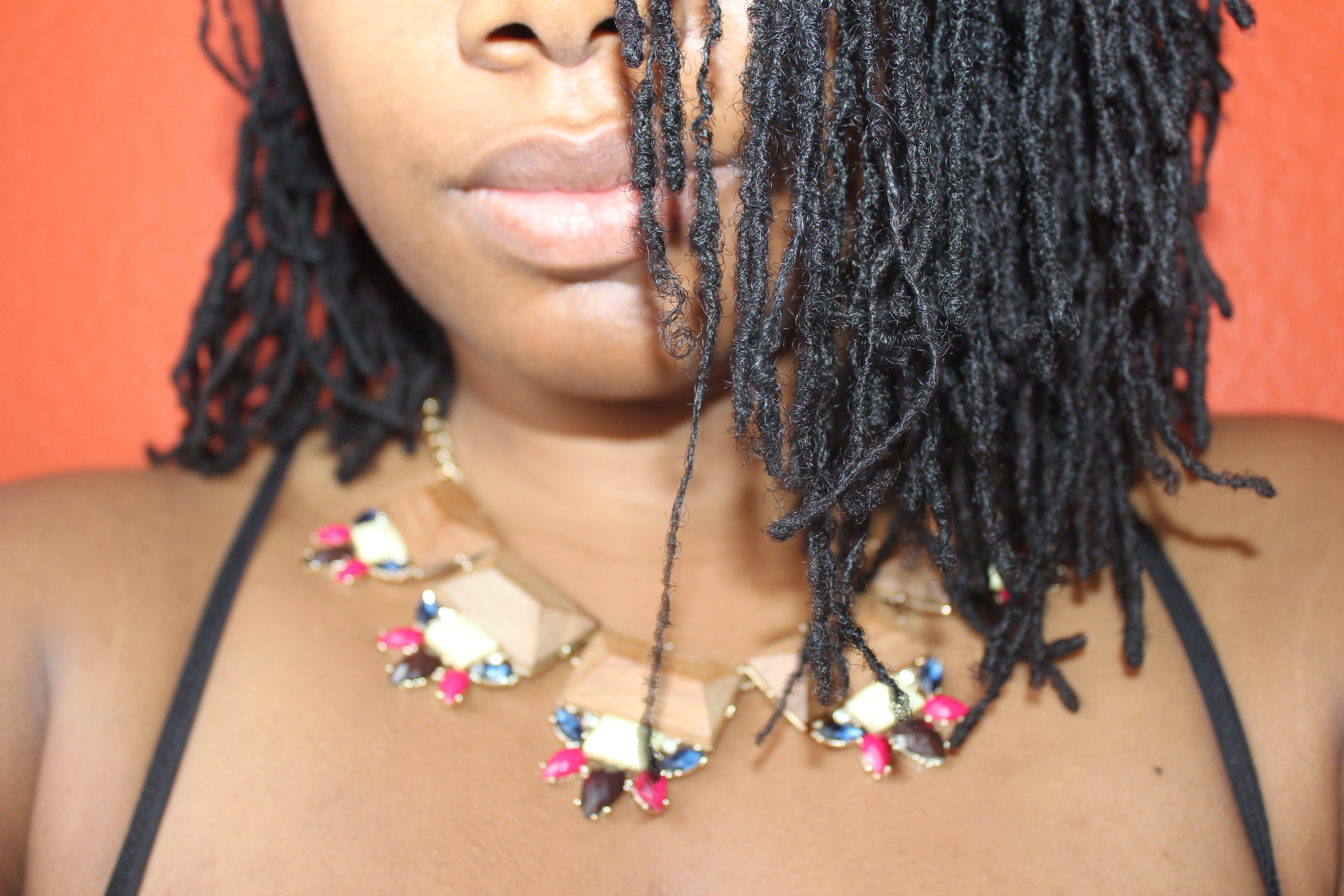 lip orange hair and african american 4k, HD Wallpaper