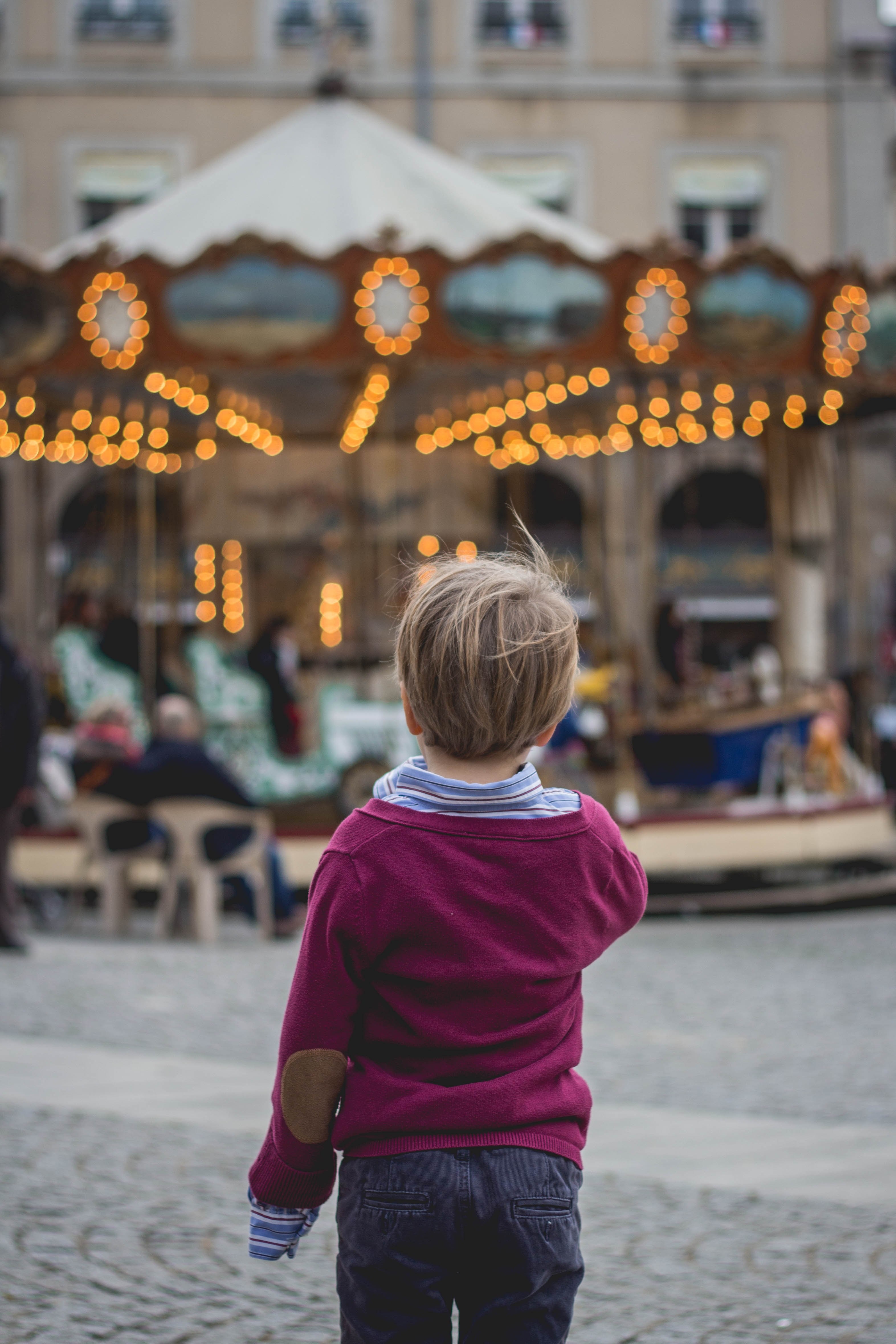 child boy ride and funfair hd, 4k, Phone HD Wallpaper