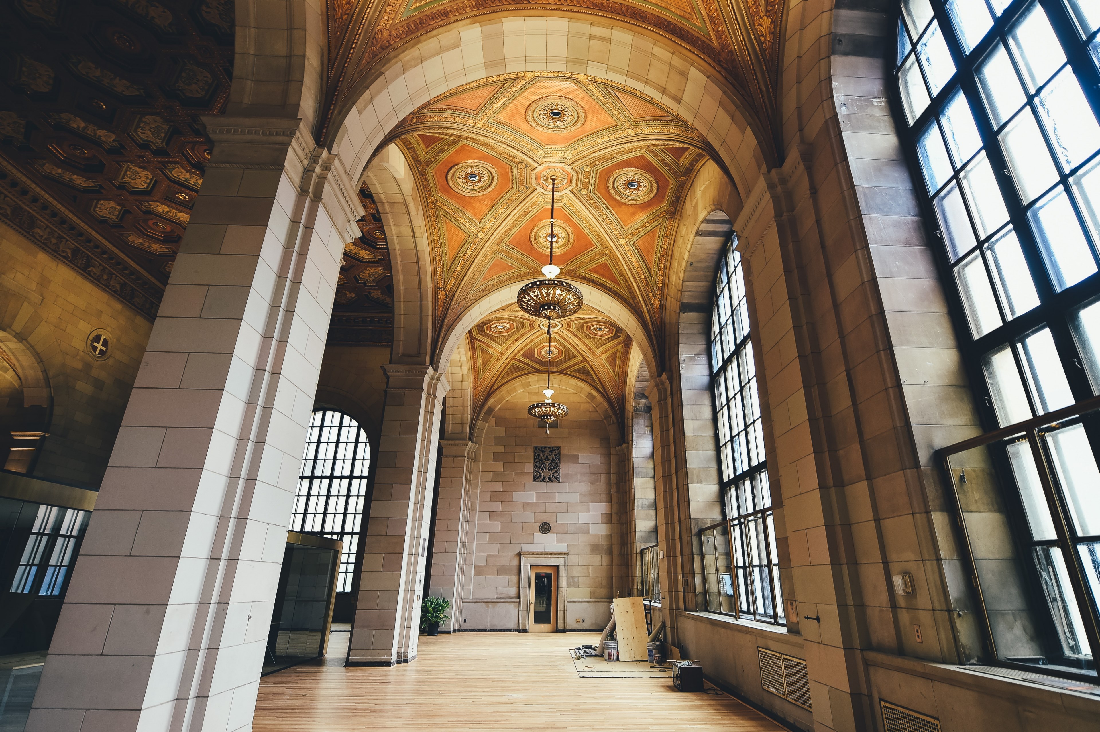 window arch interior and building 4k, HD Wallpaper