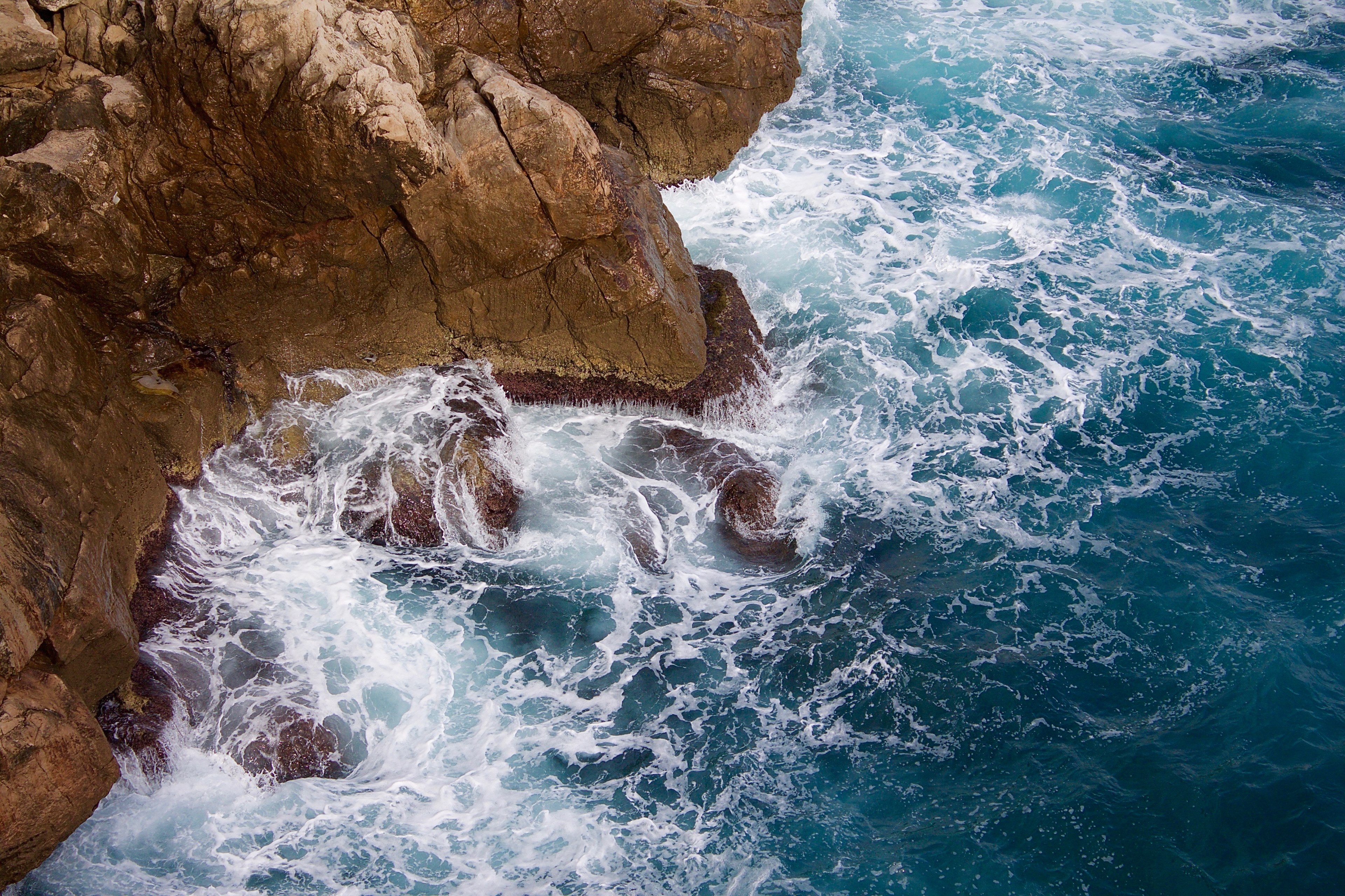 rock ocean sea and water 4k, HD Wallpaper