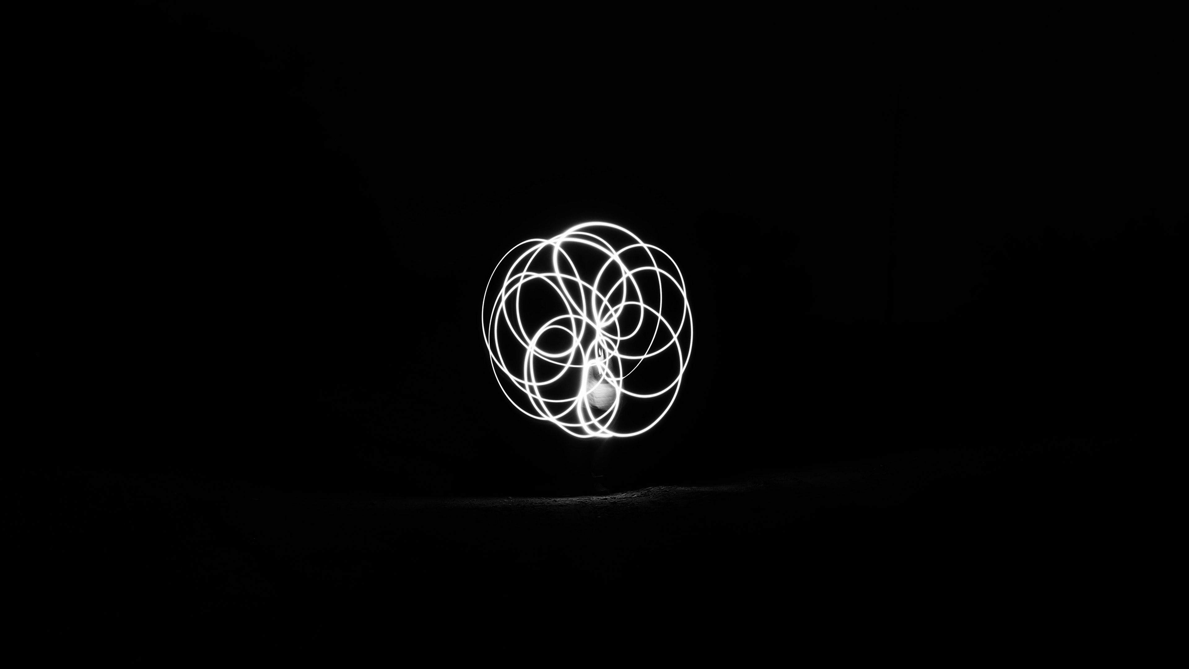 plexus, dark background, light, 4k, HD Wallpaper