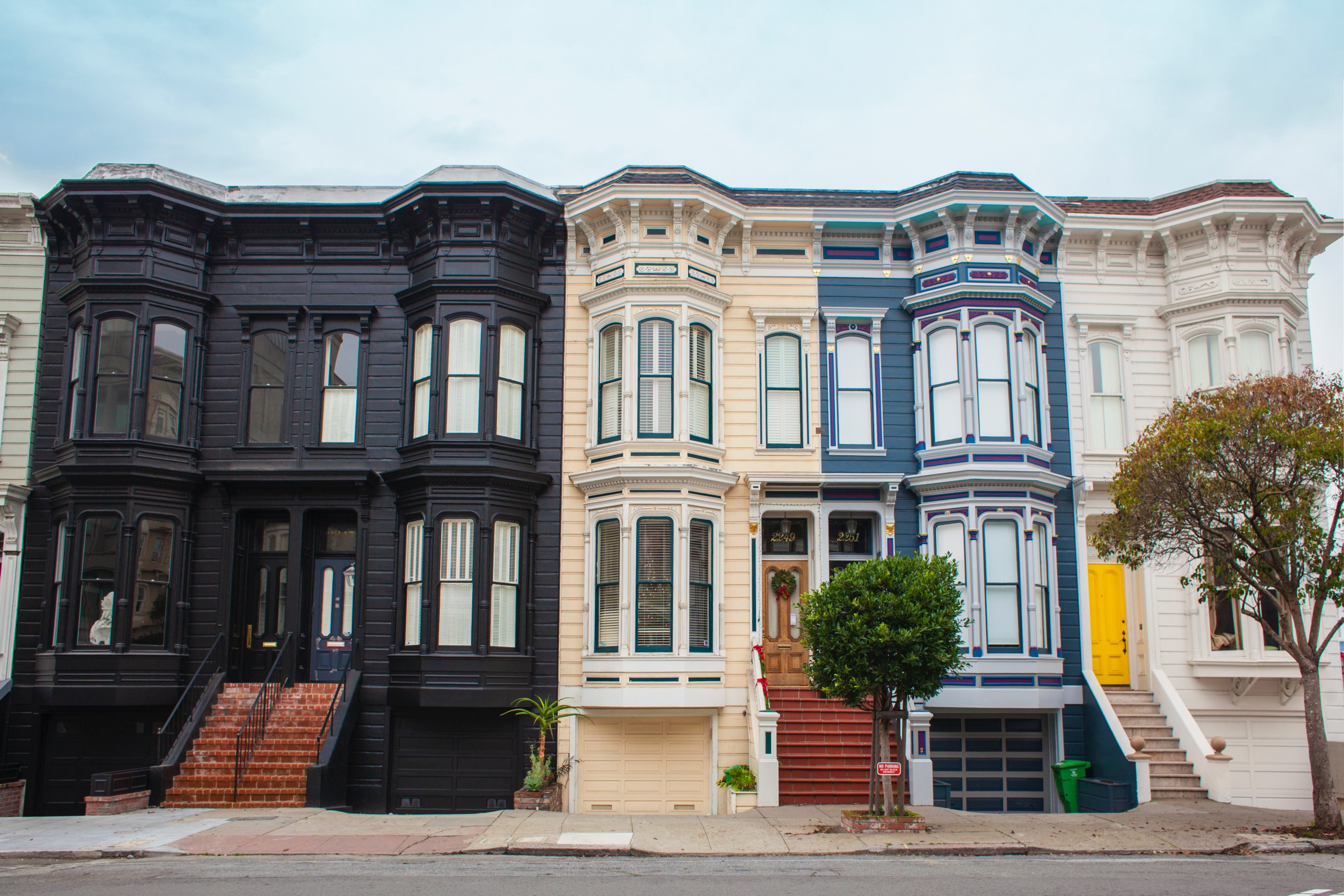 colored homes in san francisco, colorful homes 4k, HD Wallpaper