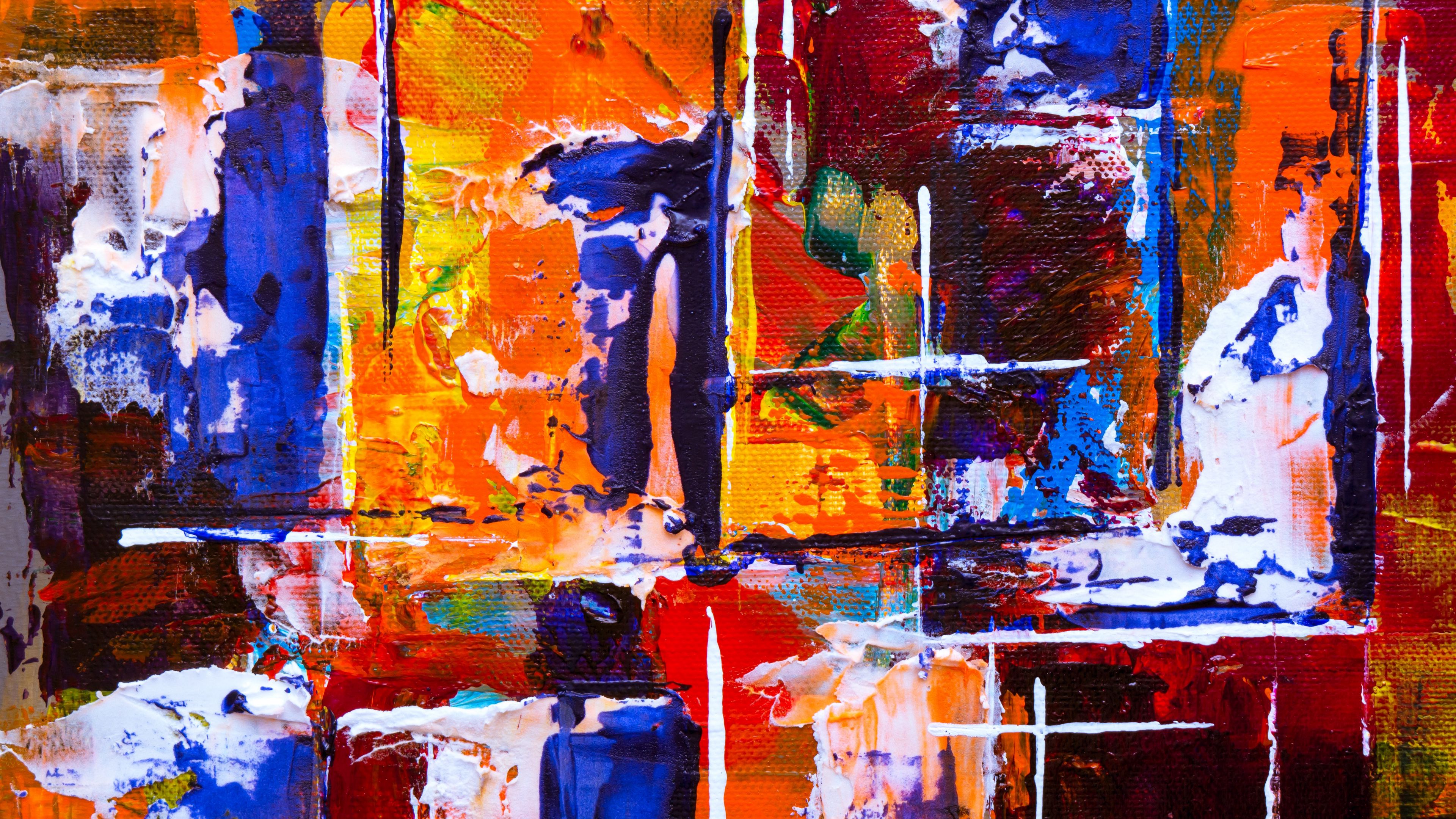 abstraction, paint, oil paint, art, 4k, HD Wallpaper