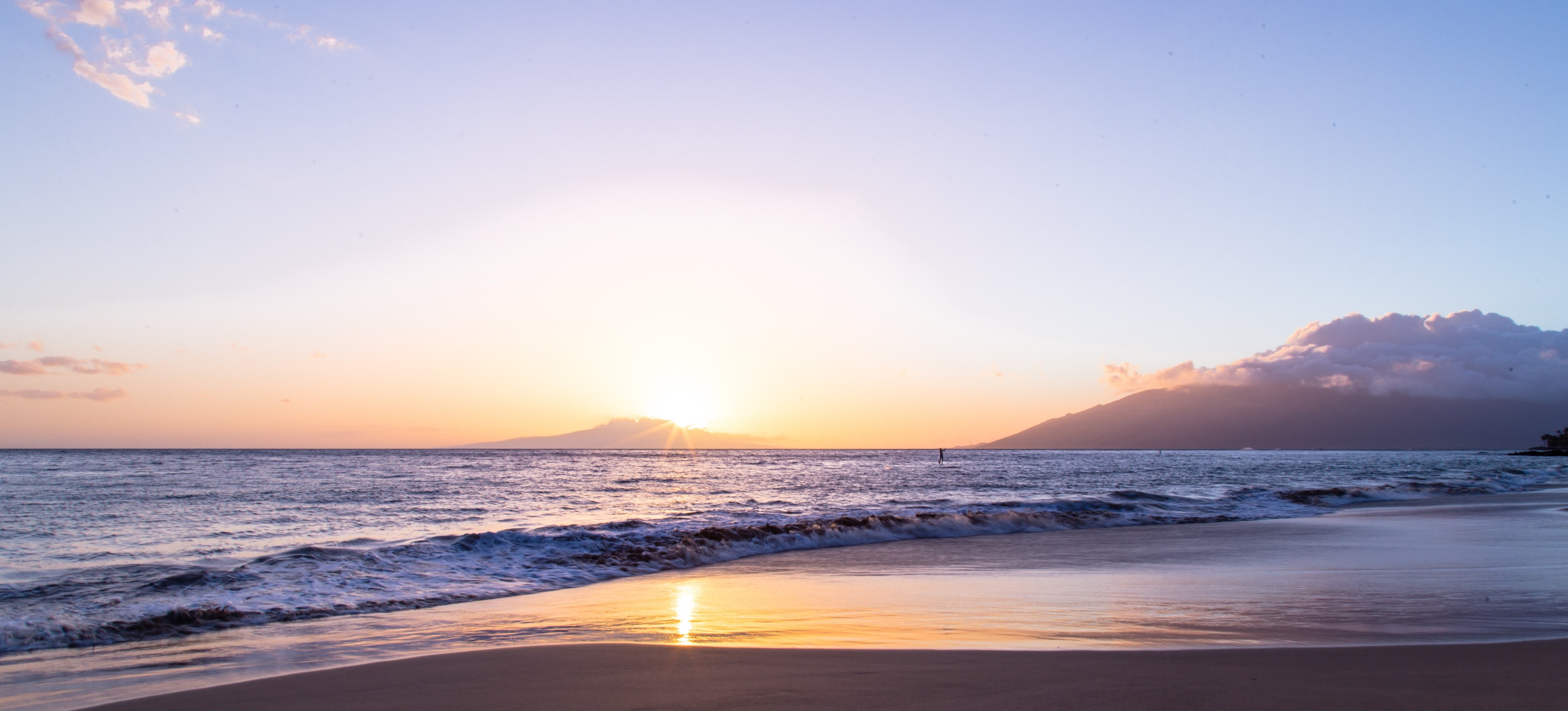 sunset and ocean 4k, HD Wallpaper