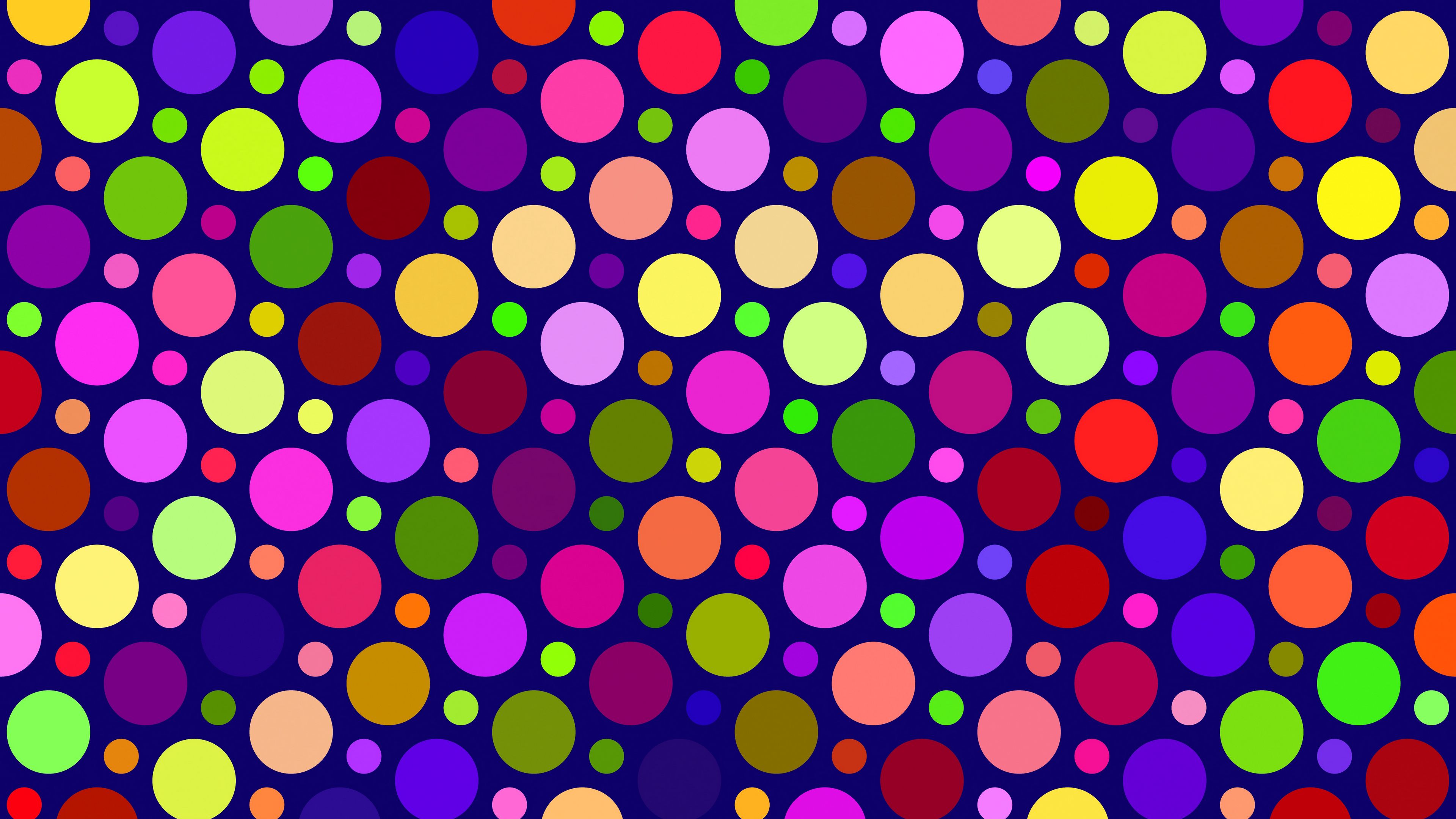 circles, colorful, texture, 4k, HD Wallpaper