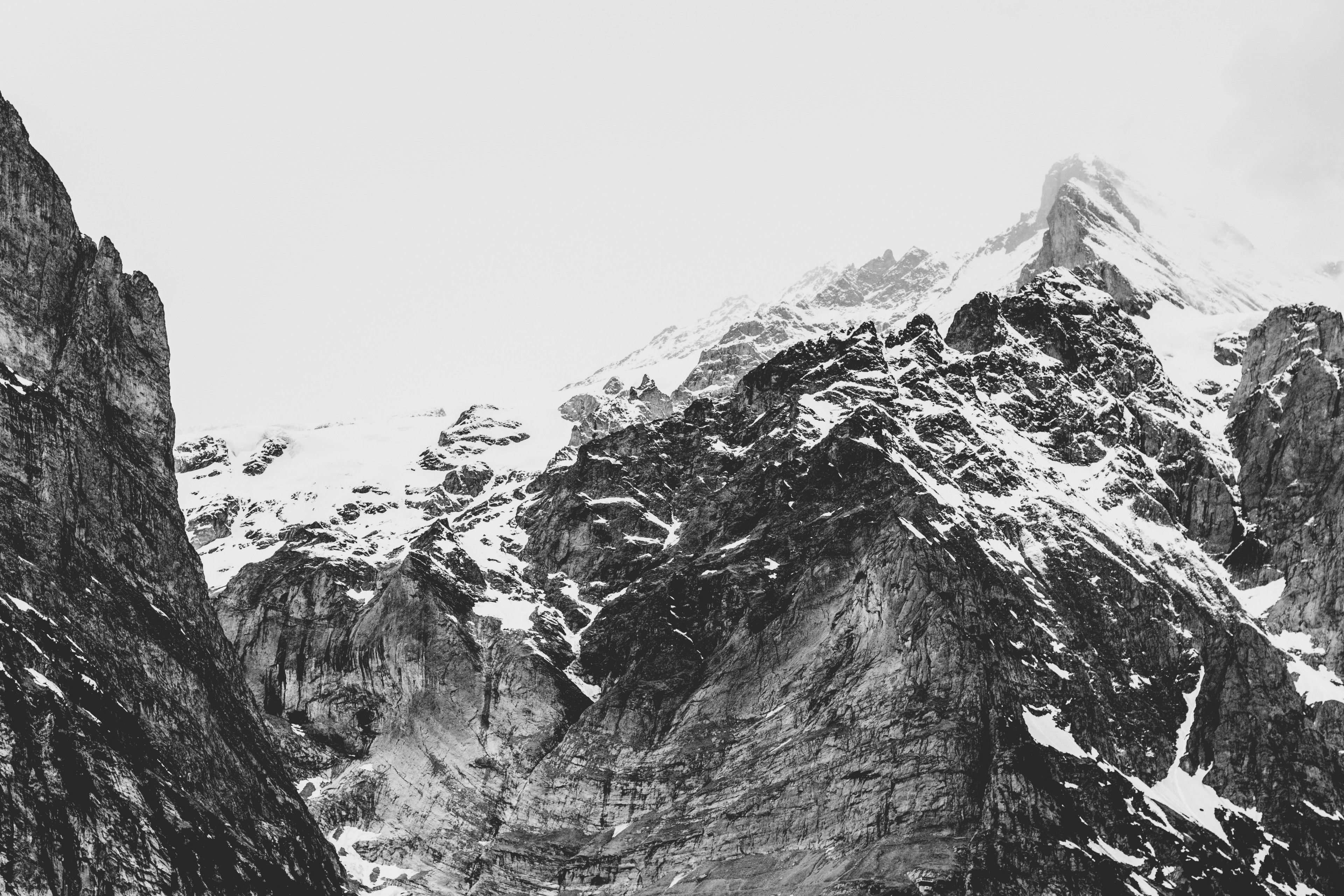 mountain cold snow and snowcap 4k, HD Wallpaper