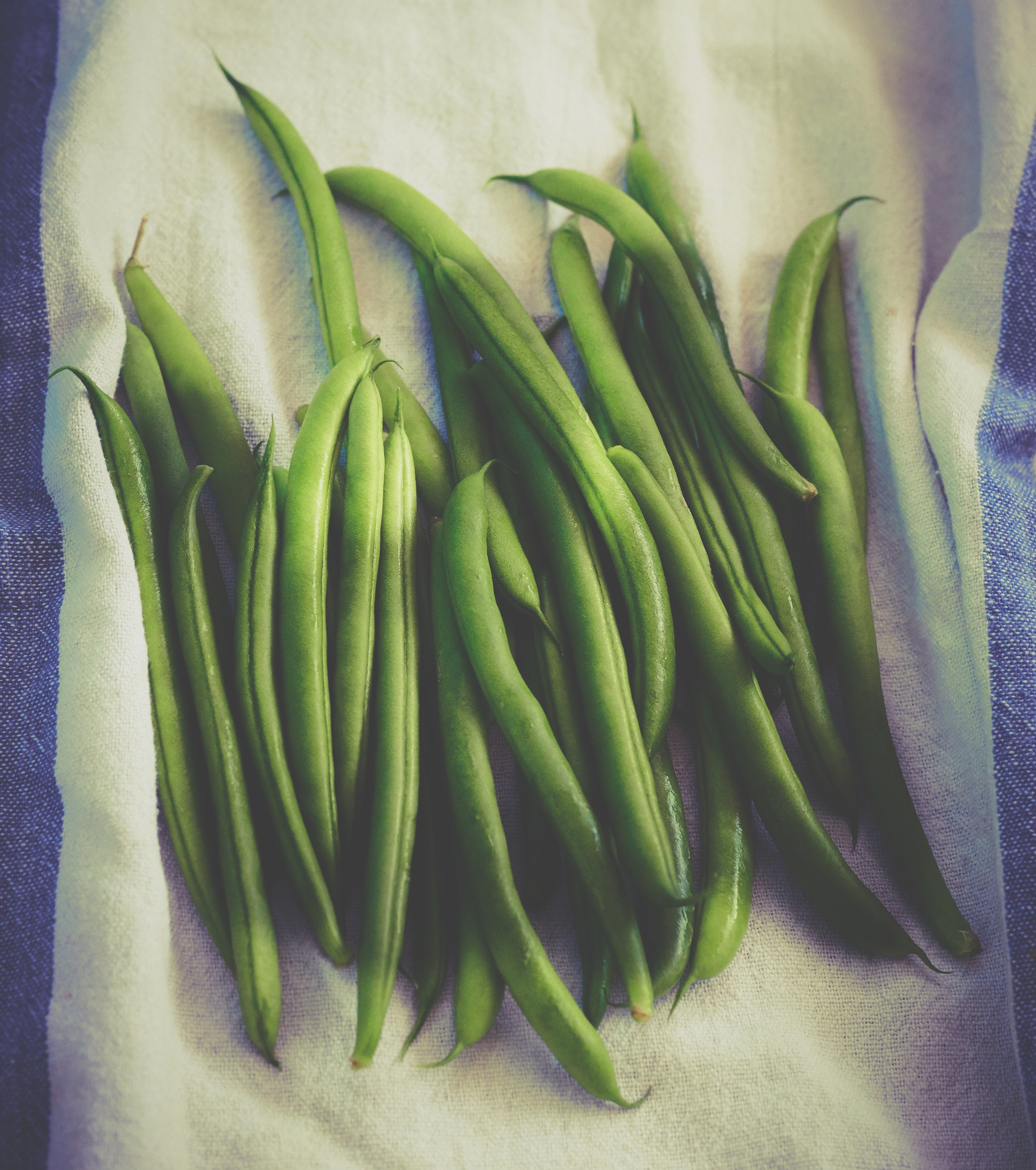 bunch of freshly washed green beans, green beans 4k, Phone HD Wallpaper