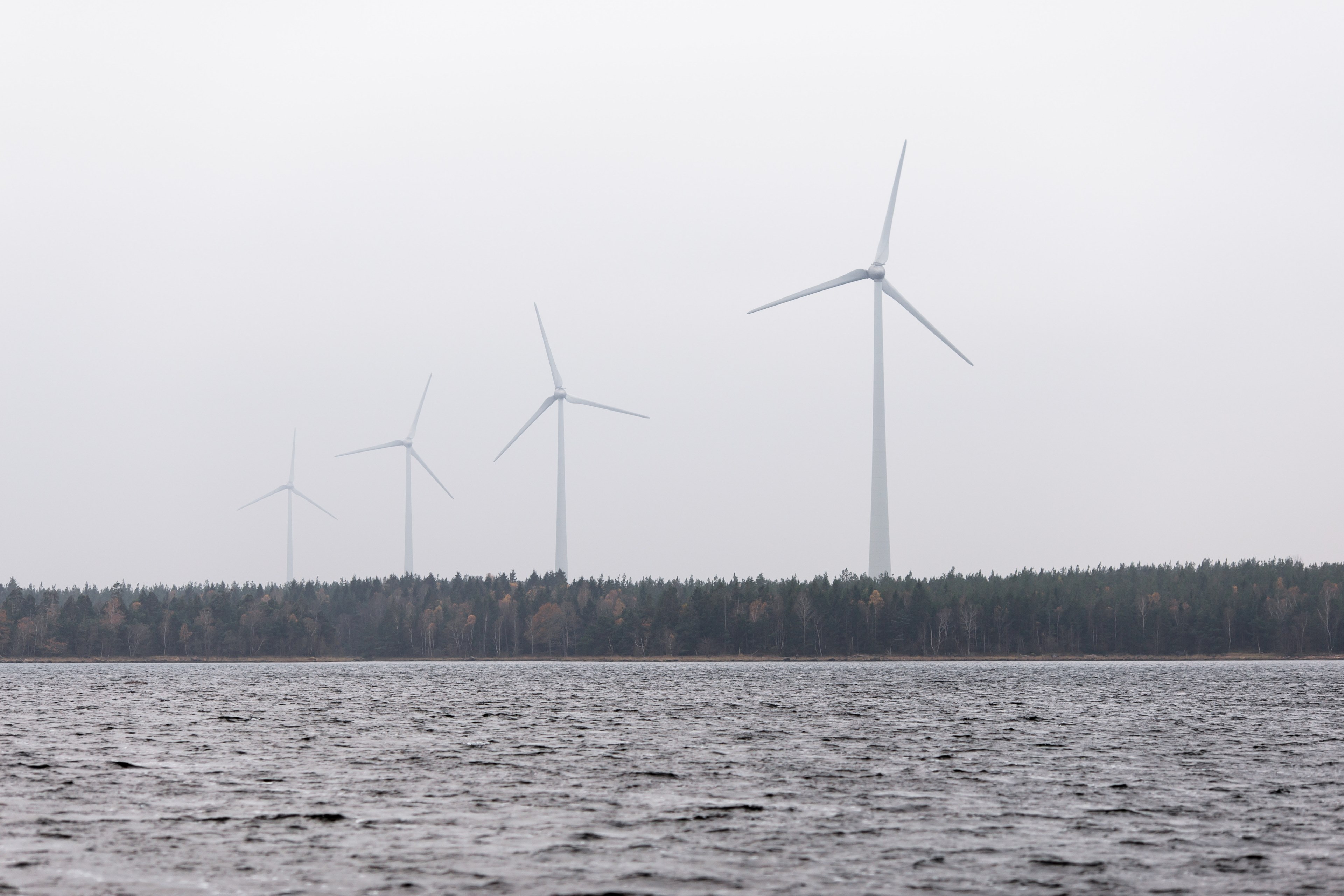electricity windmill wind and water 4k, HD Wallpaper