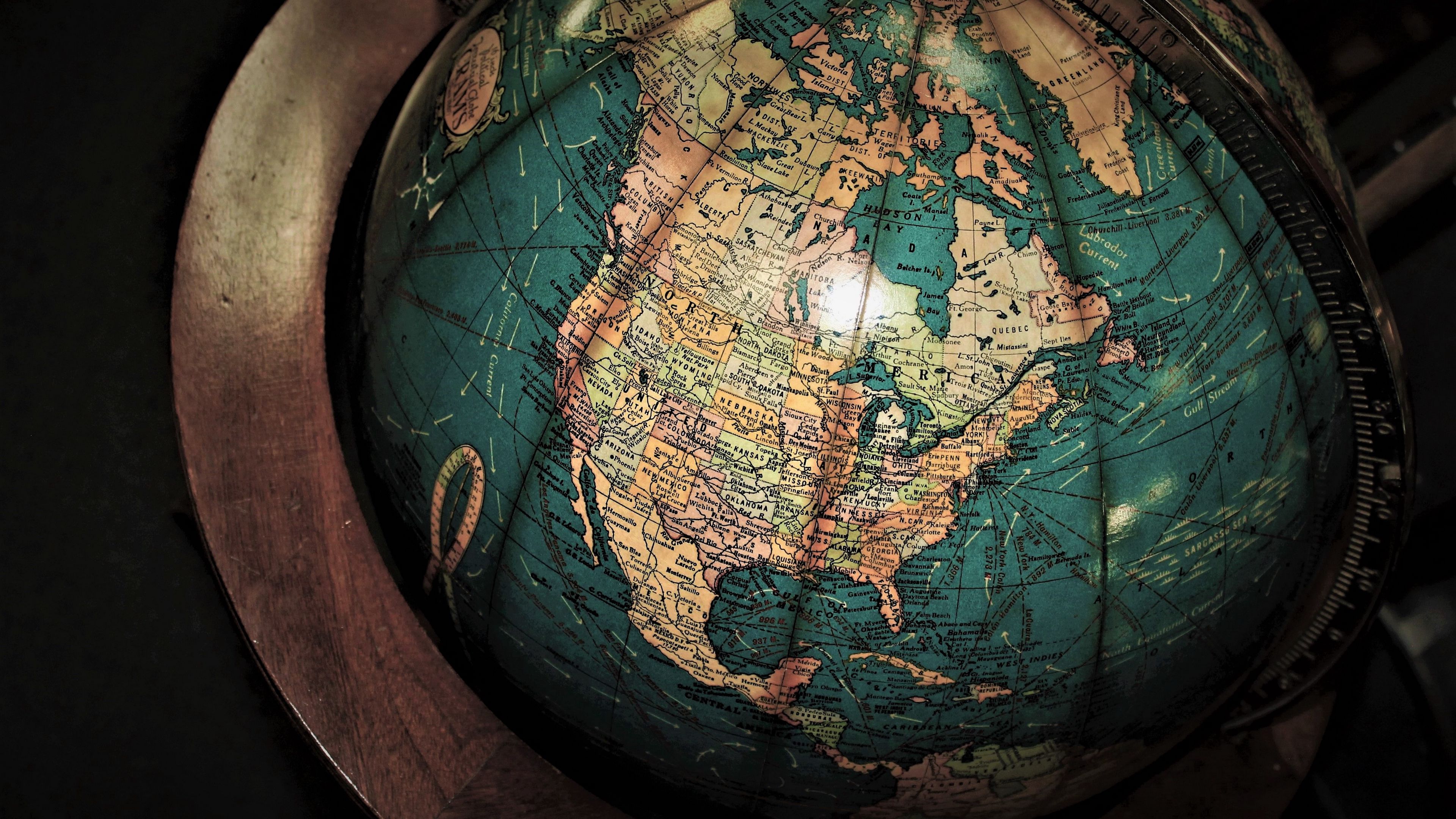 globe, antiques, map, 4k, HD Wallpaper