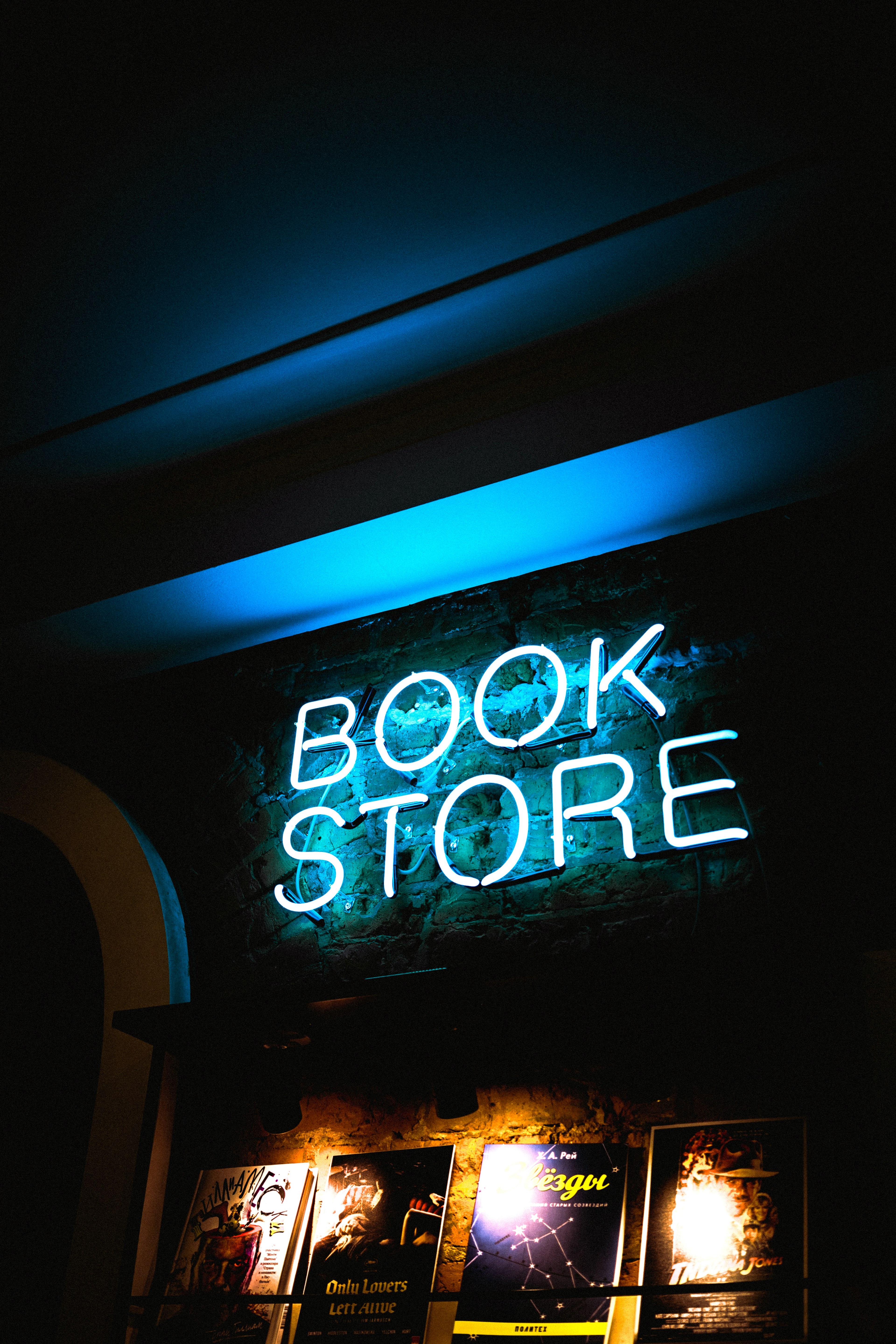 book store books store and sign hd, 4k, Phone HD Wallpaper
