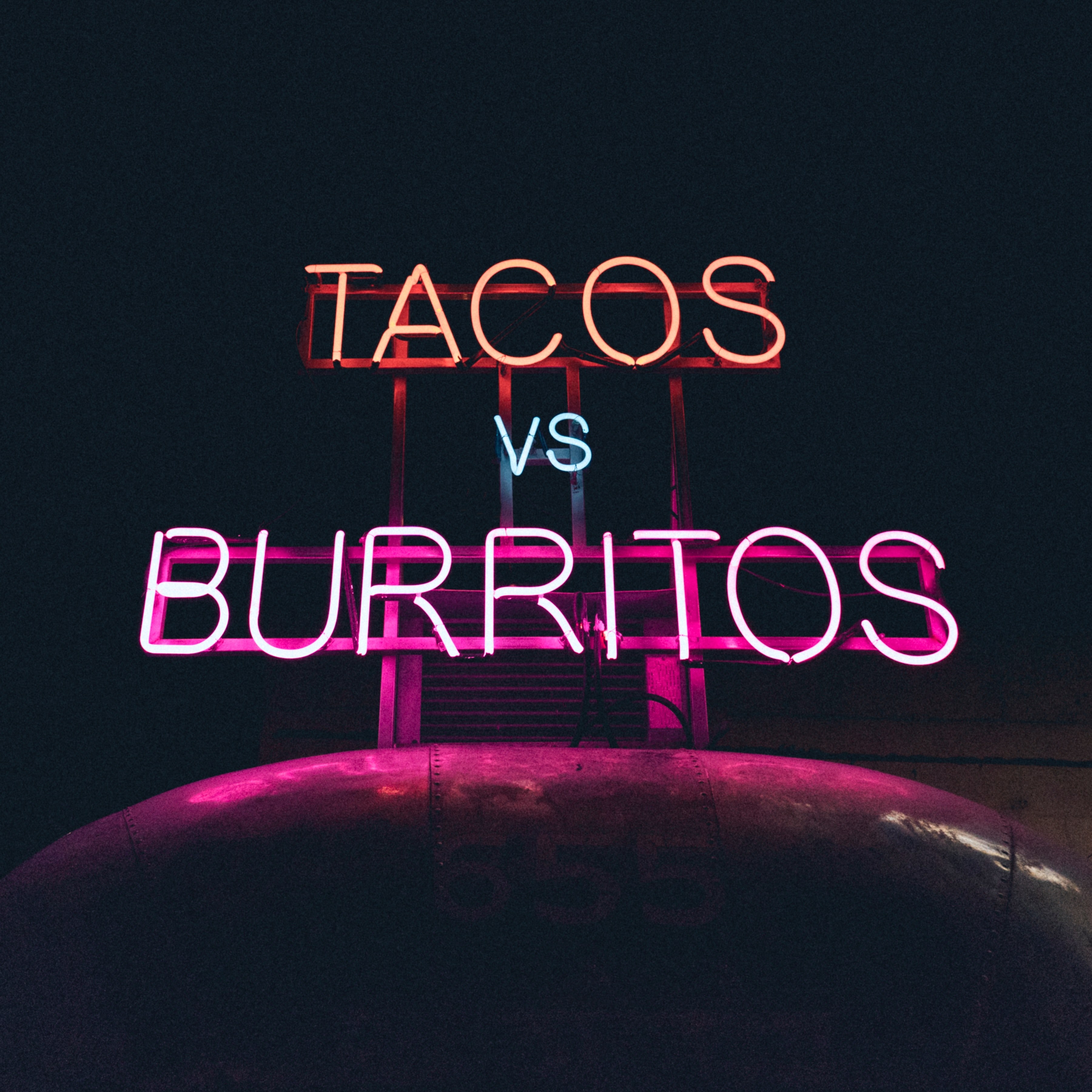 neon sign foodtruck night and sign 4k, HD Wallpaper