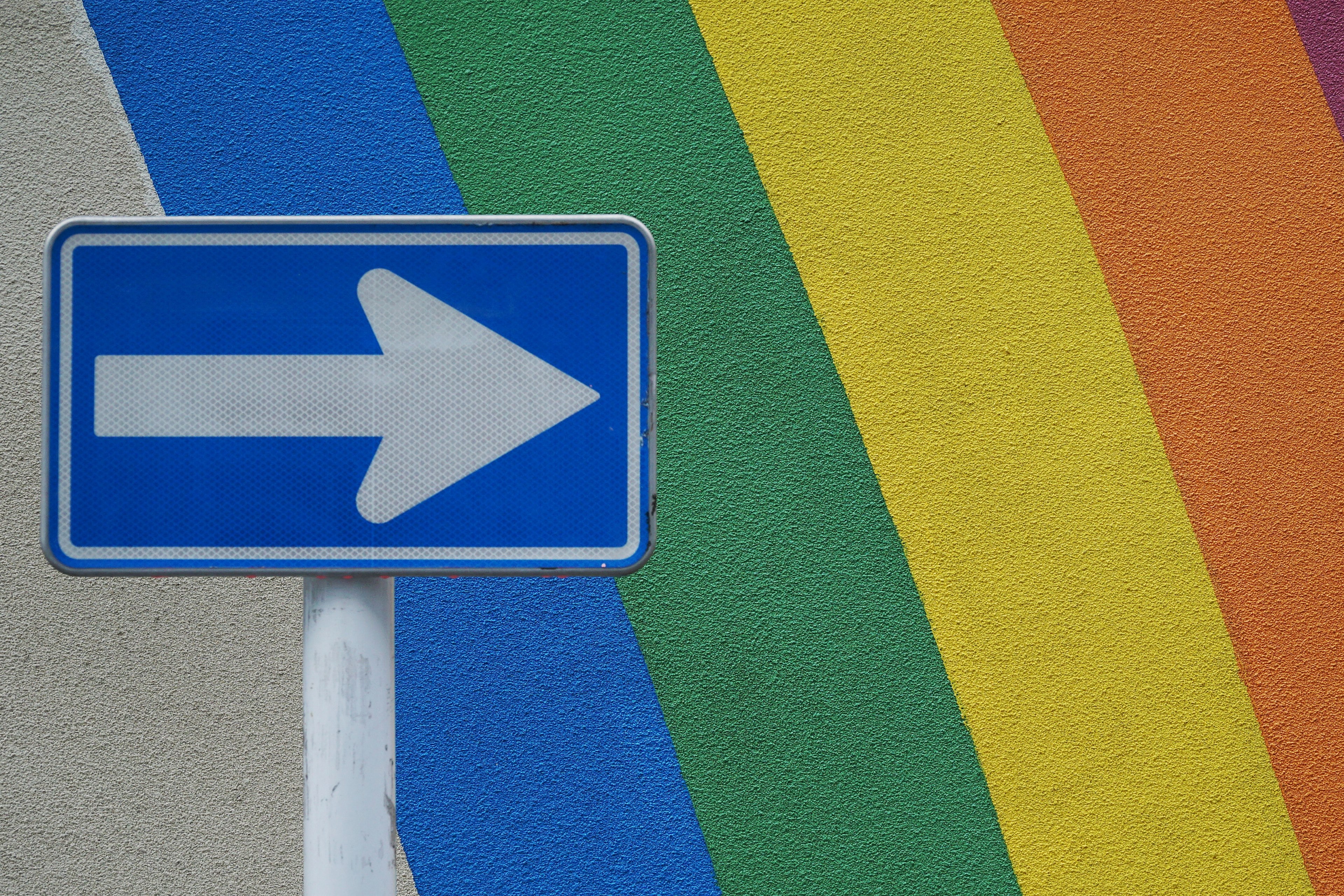 sign color colorful and direction 4k, HD Wallpaper