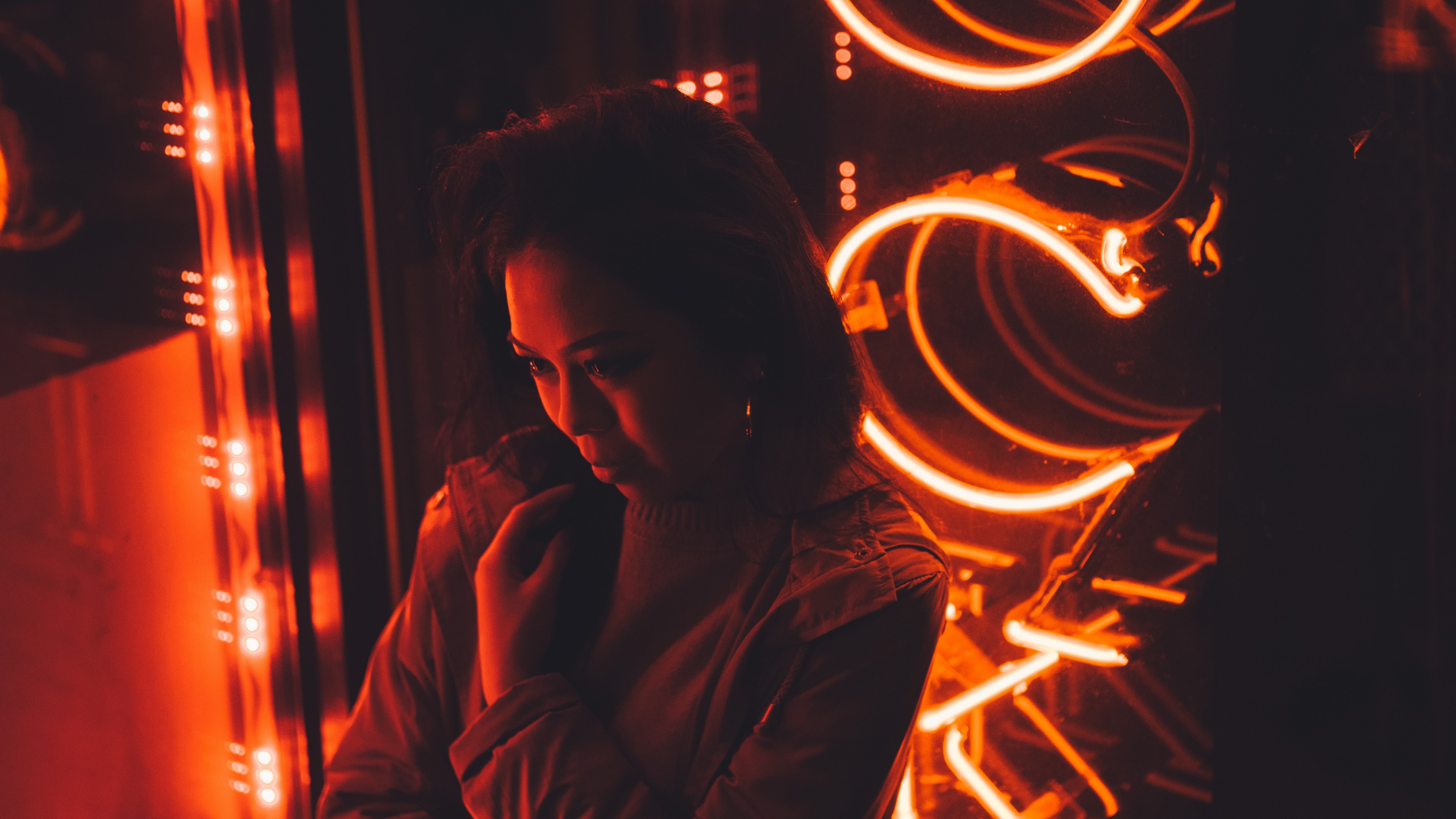 late nights city lights 4k, HD Wallpaper