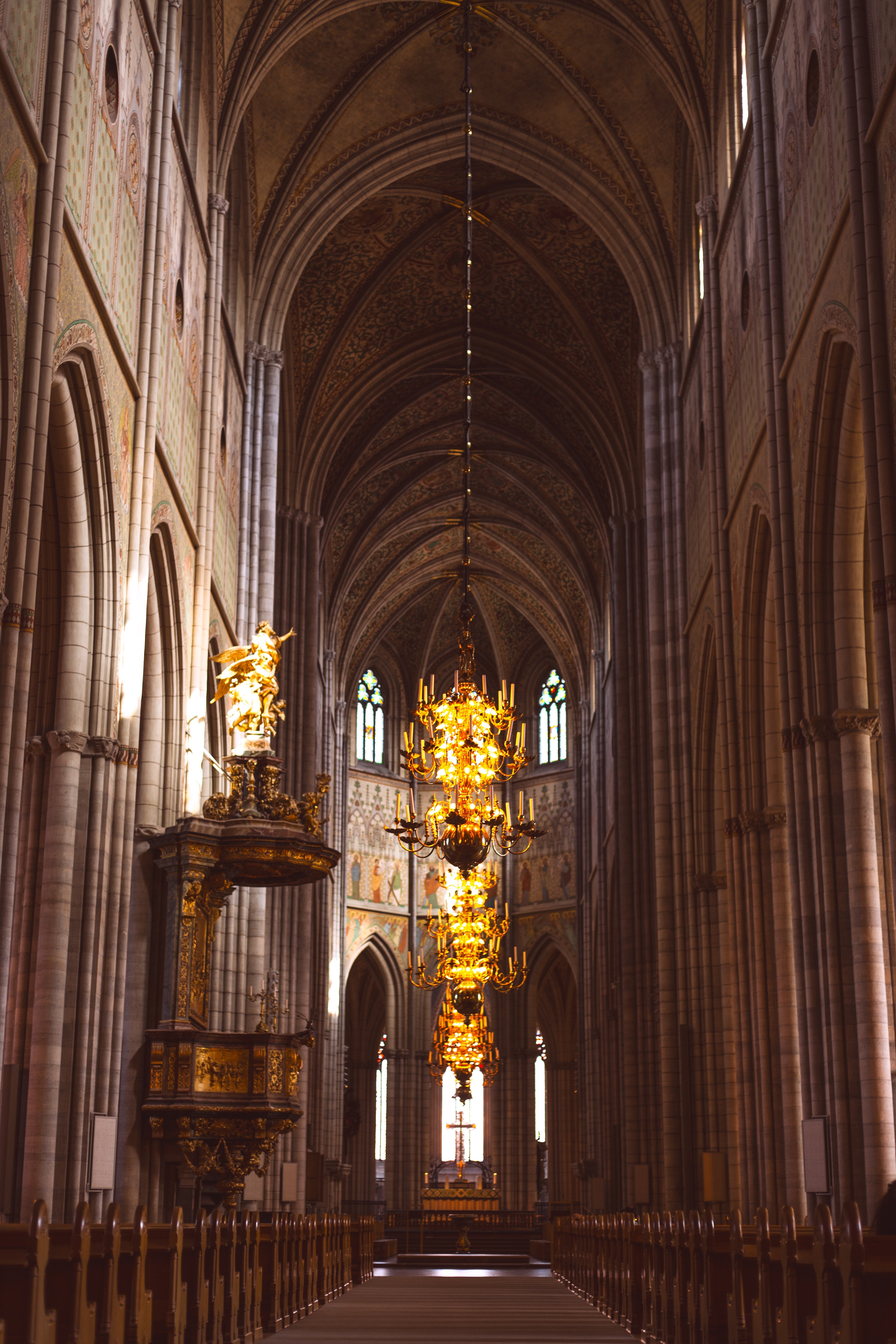 cathedral church architecture and arch hd, 4k, Phone HD Wallpaper