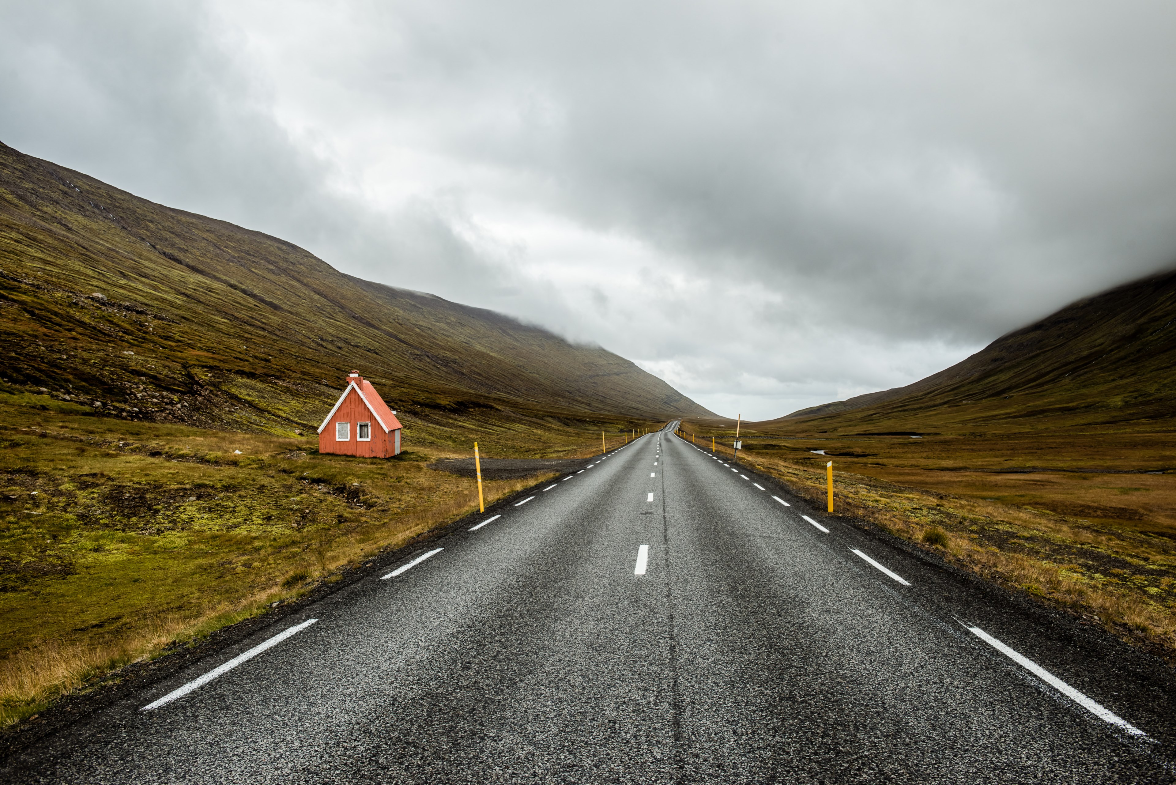 road cloud remote and highway 4k, HD Wallpaper