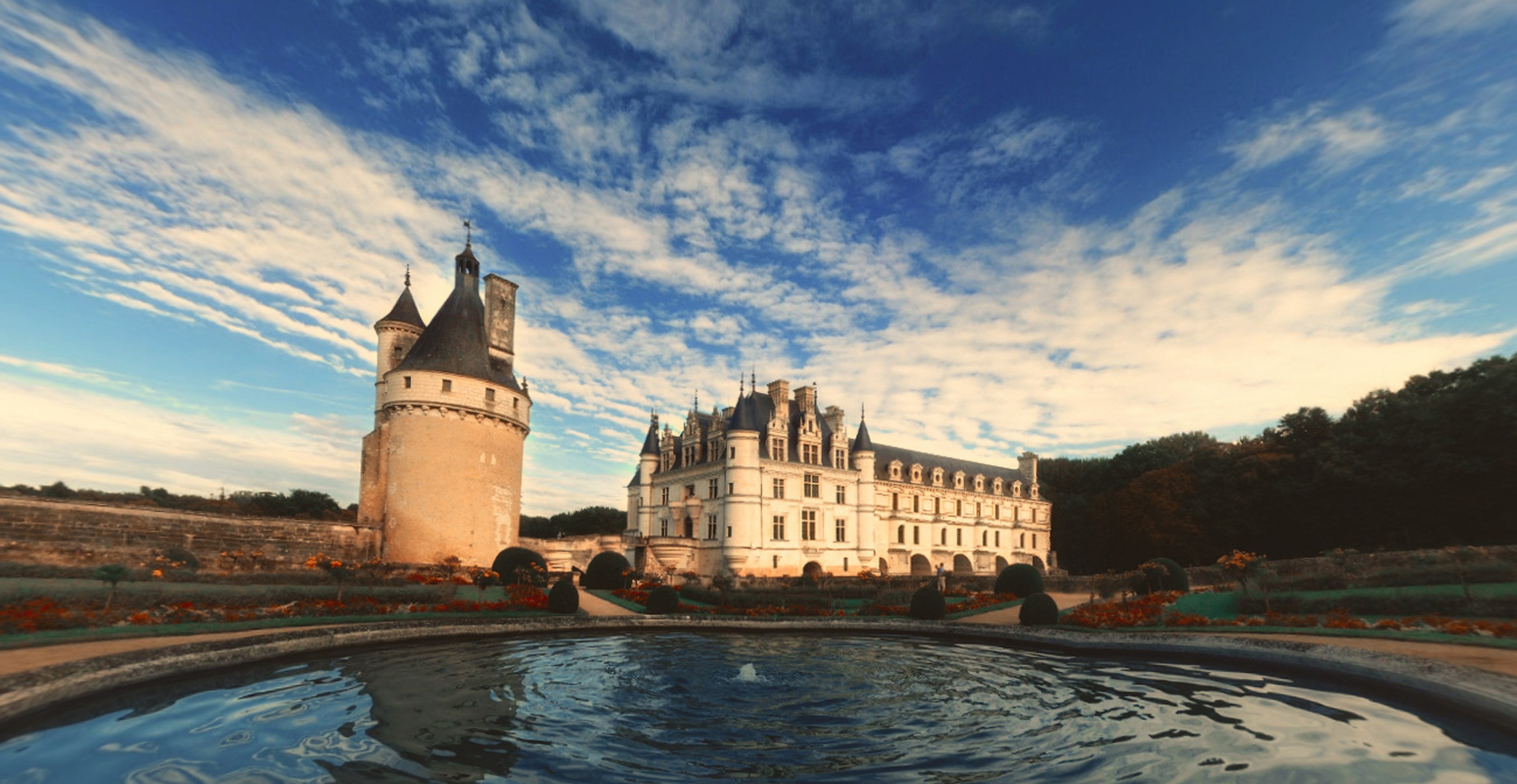 castel chenonceau france 4k, HD Wallpaper