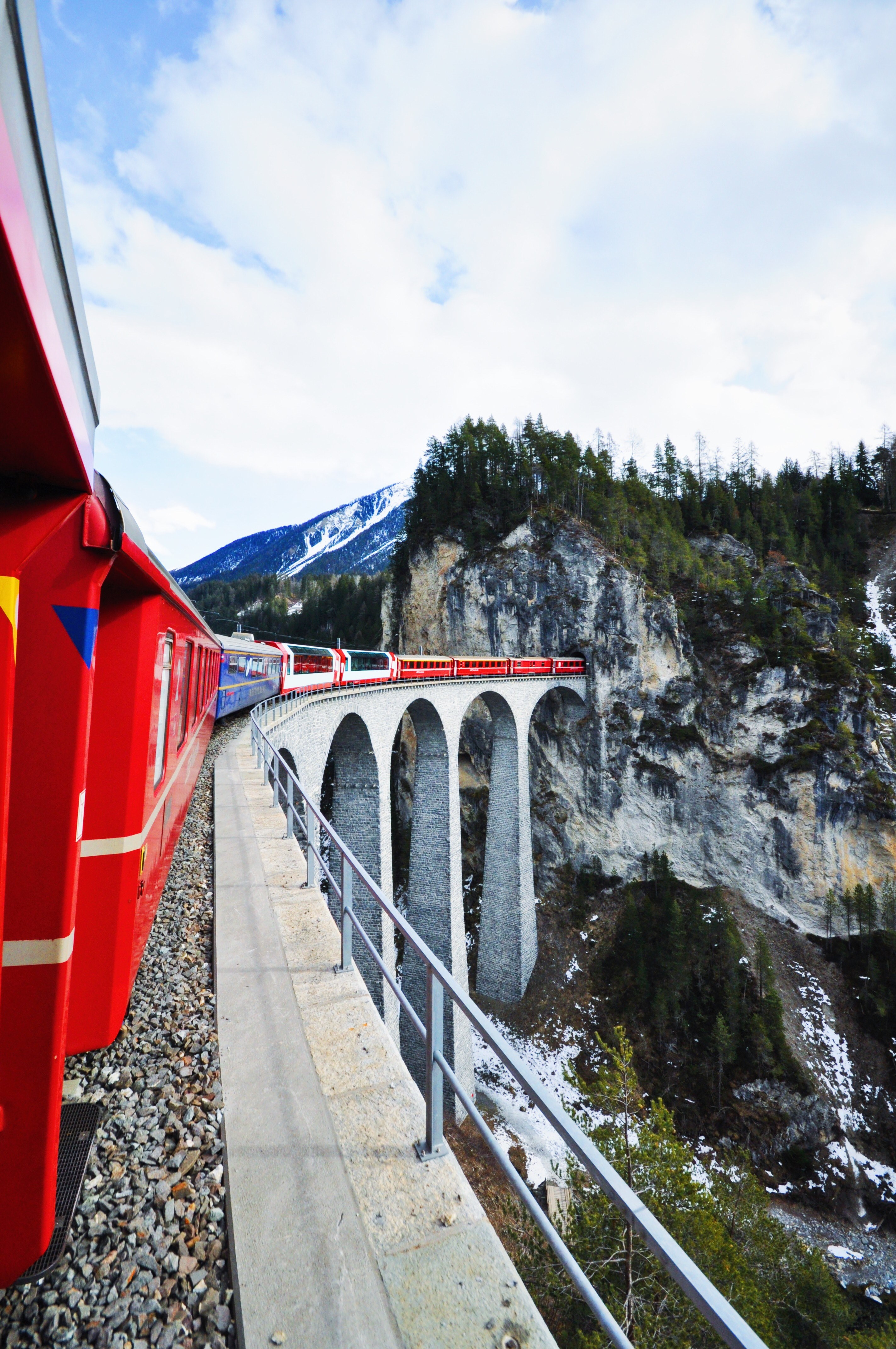 train track railway and bridge hd, 4k, Phone HD Wallpaper