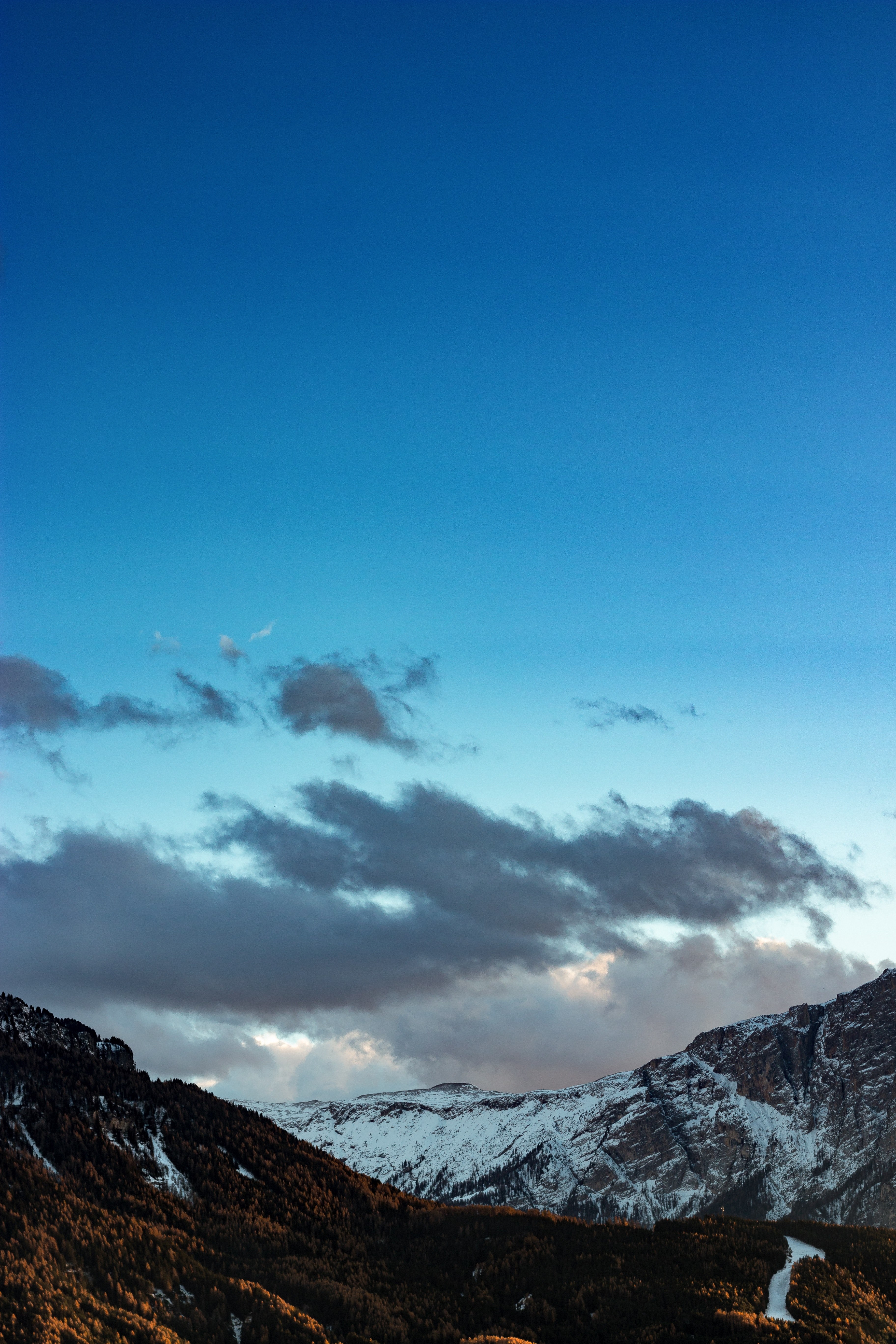 sky blue cloud and mountain hd, 4k, Phone HD Wallpaper