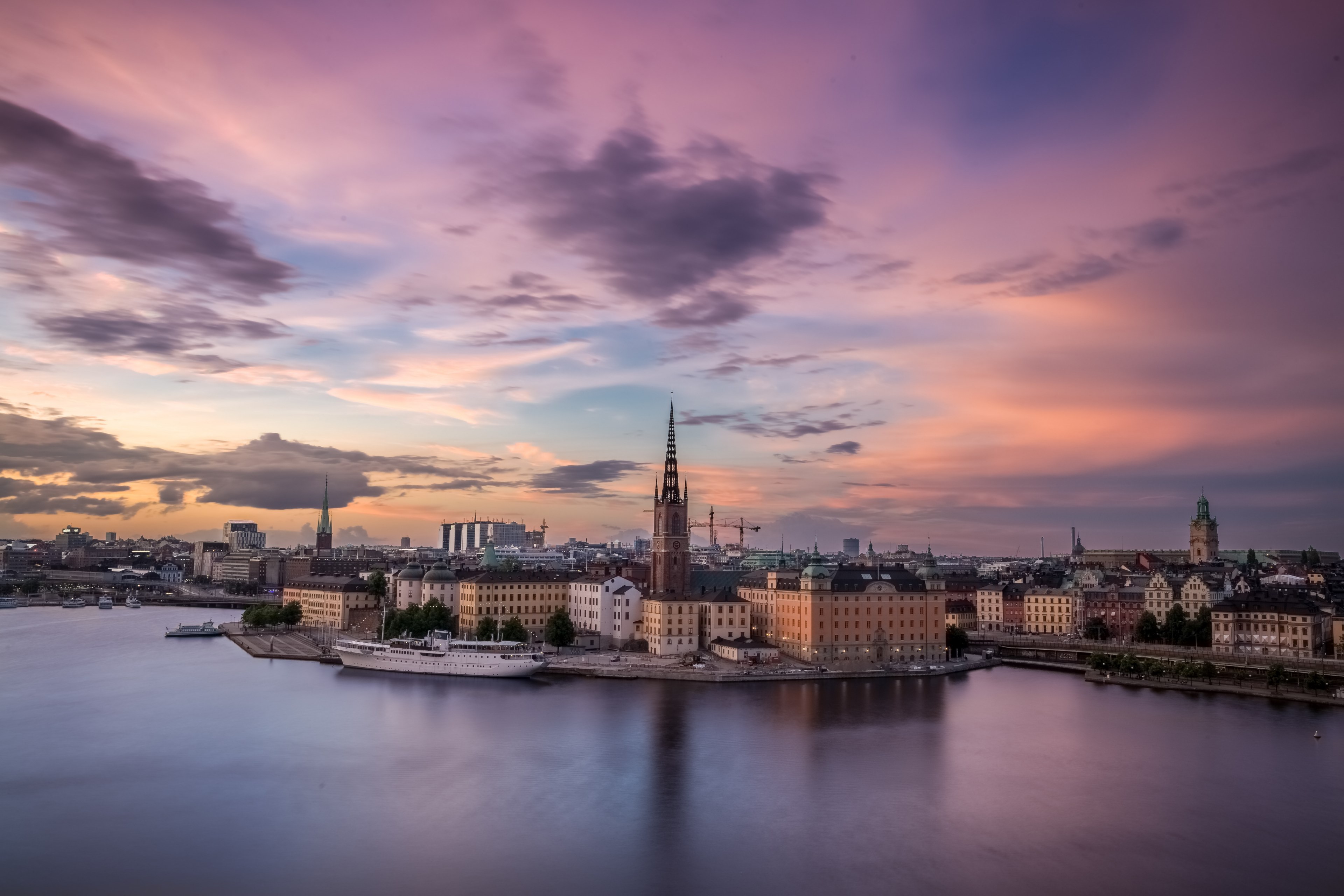 view over stockholm 4k, HD Wallpaper