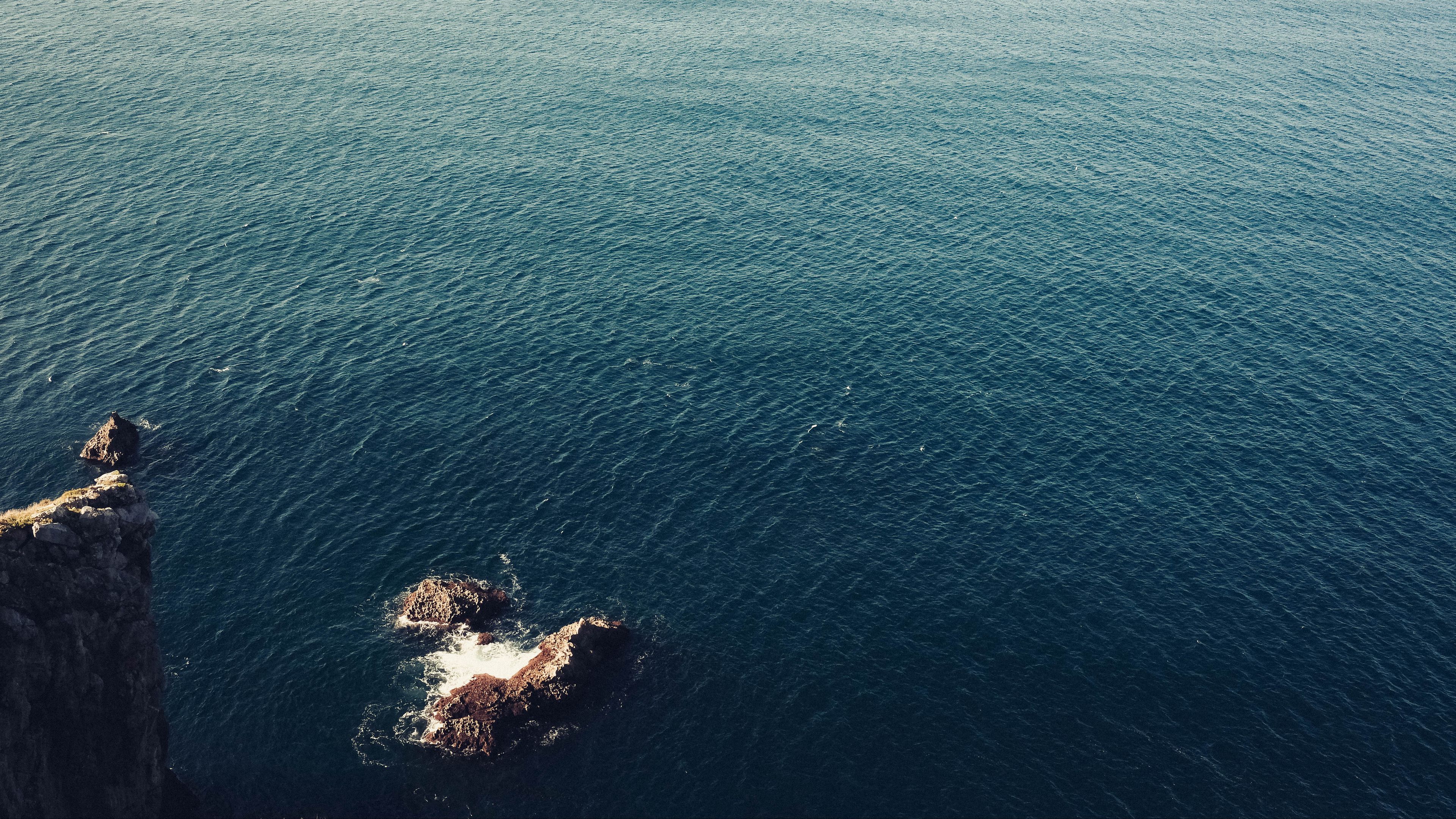 sea, surface, water, 4k, HD Wallpaper