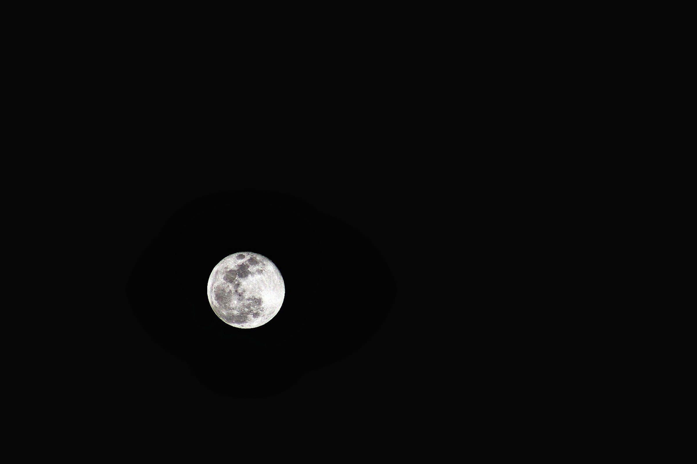 the black and white spots visible on the moon on a dark night sky, black and white moon 4k, HD Wallpaper