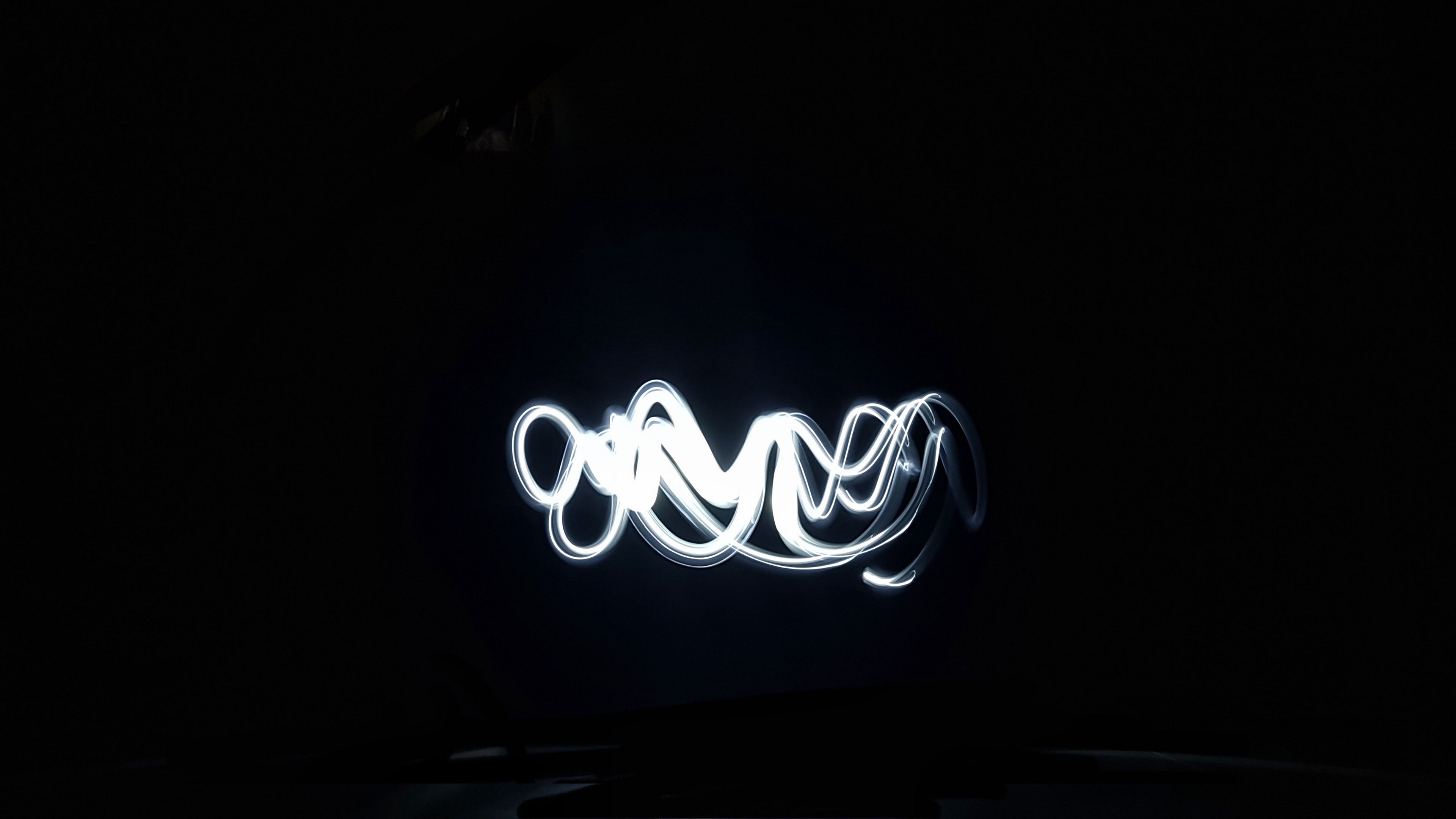lines, neon, glow, 4k, HD Wallpaper