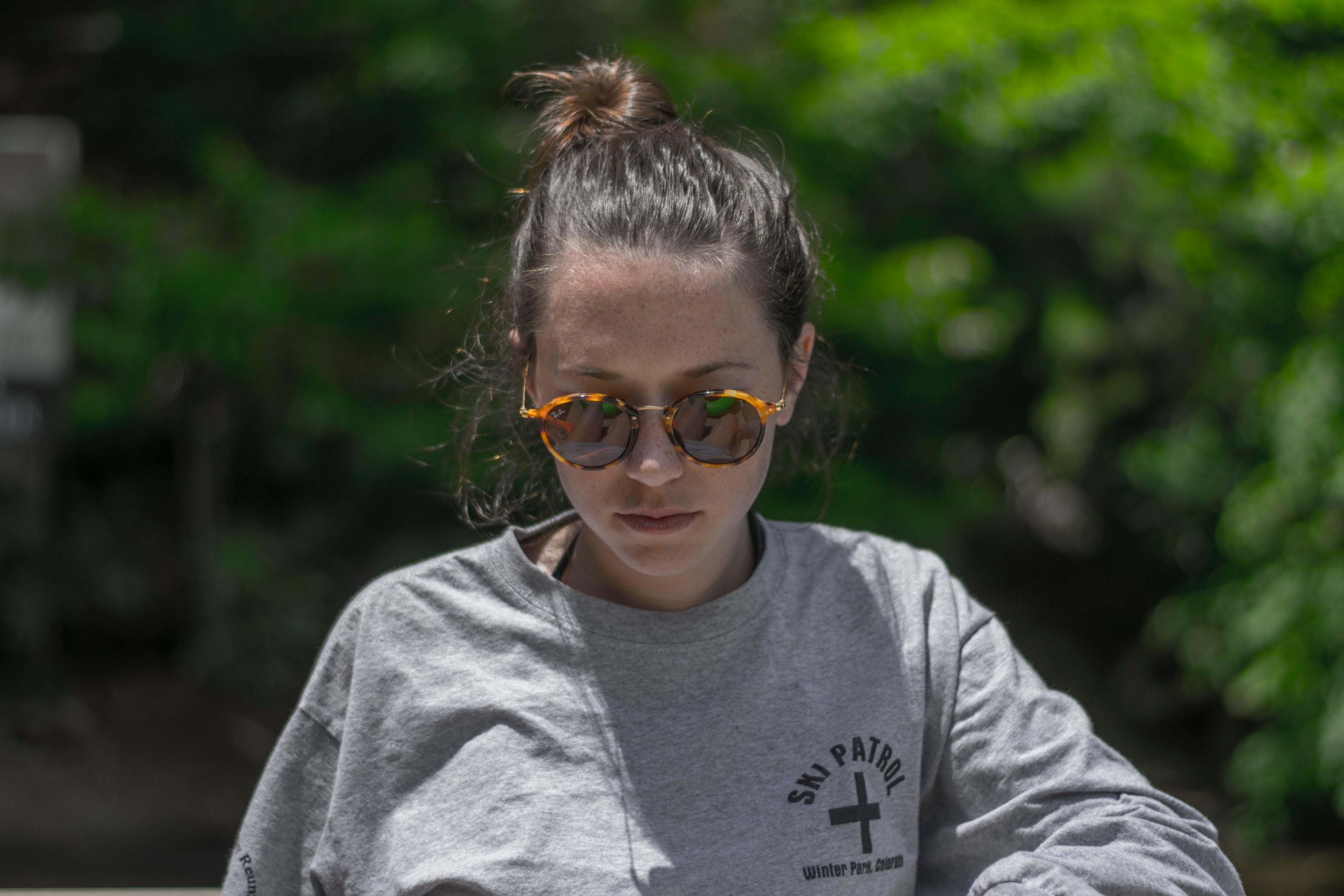 portrait warm sunglass and girl 4k, HD Wallpaper