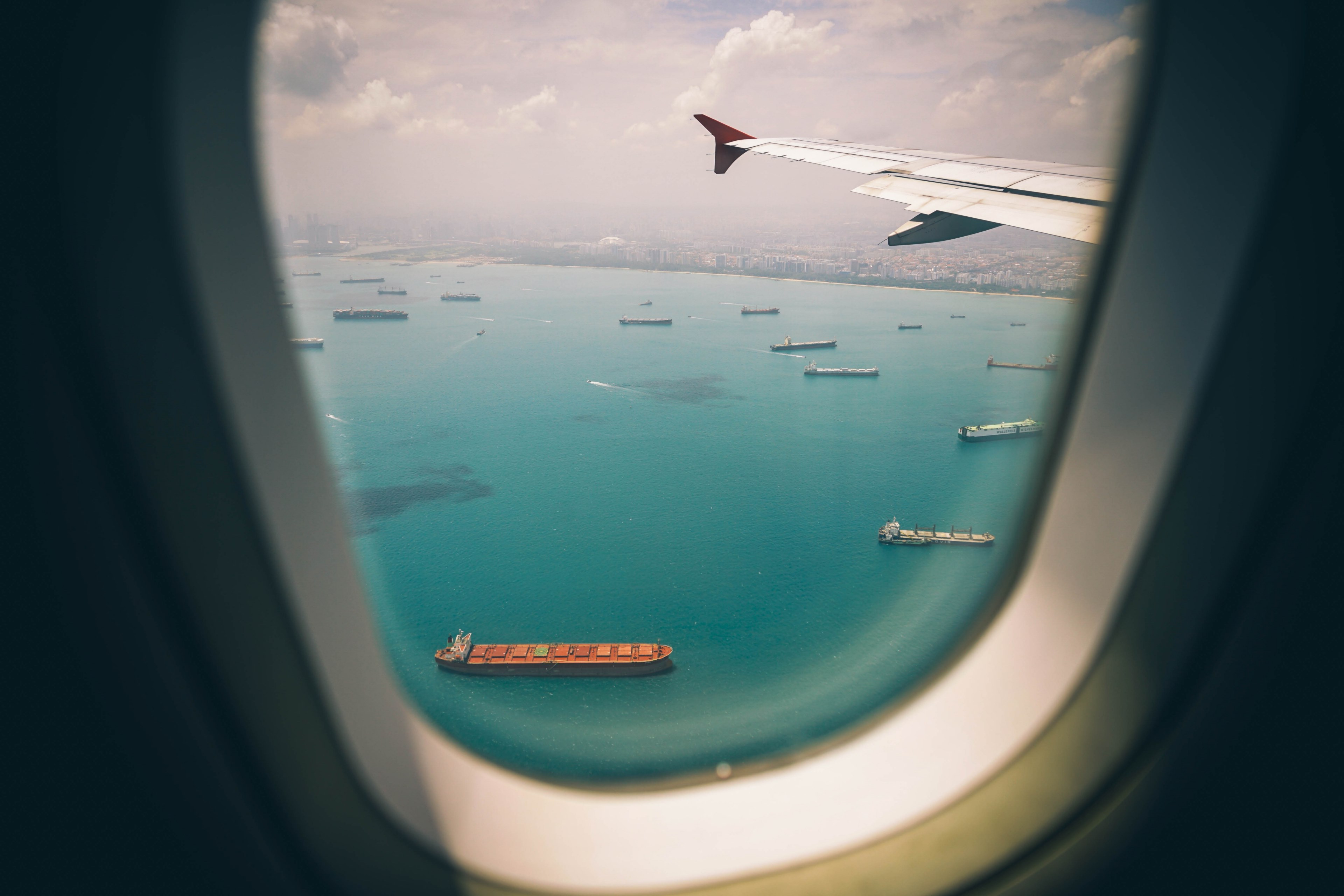 airplane window plane airplane wing and flying 4k, HD Wallpaper