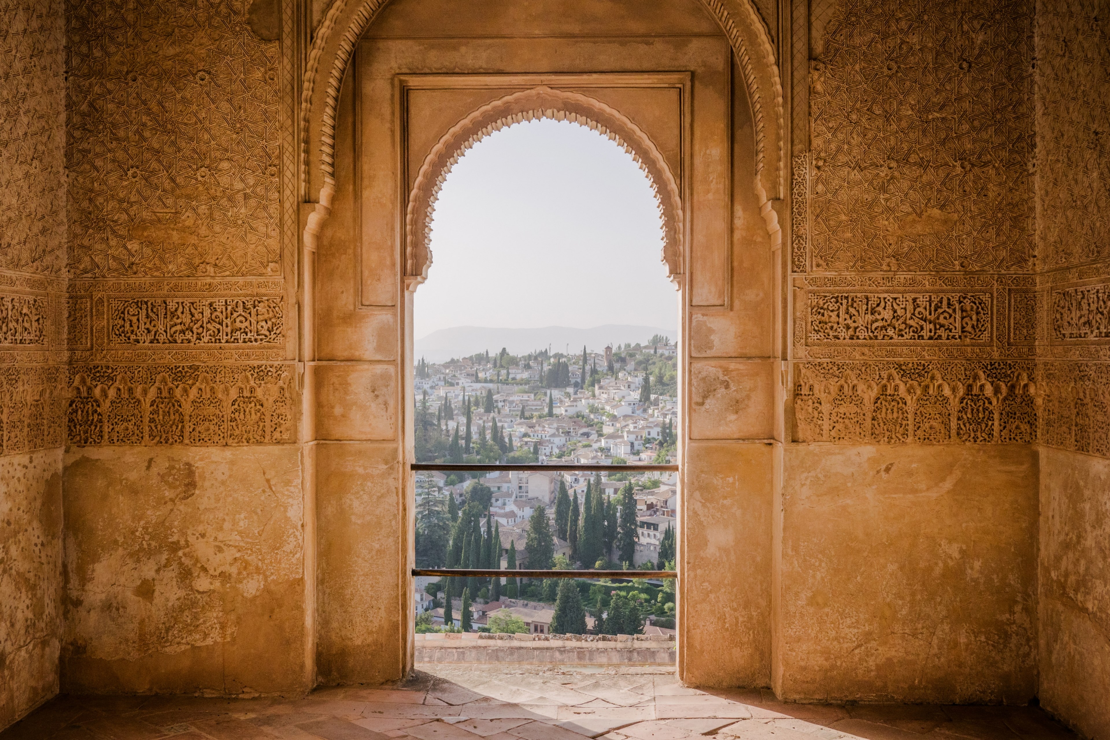 spain architecture door and arch 4k, HD Wallpaper