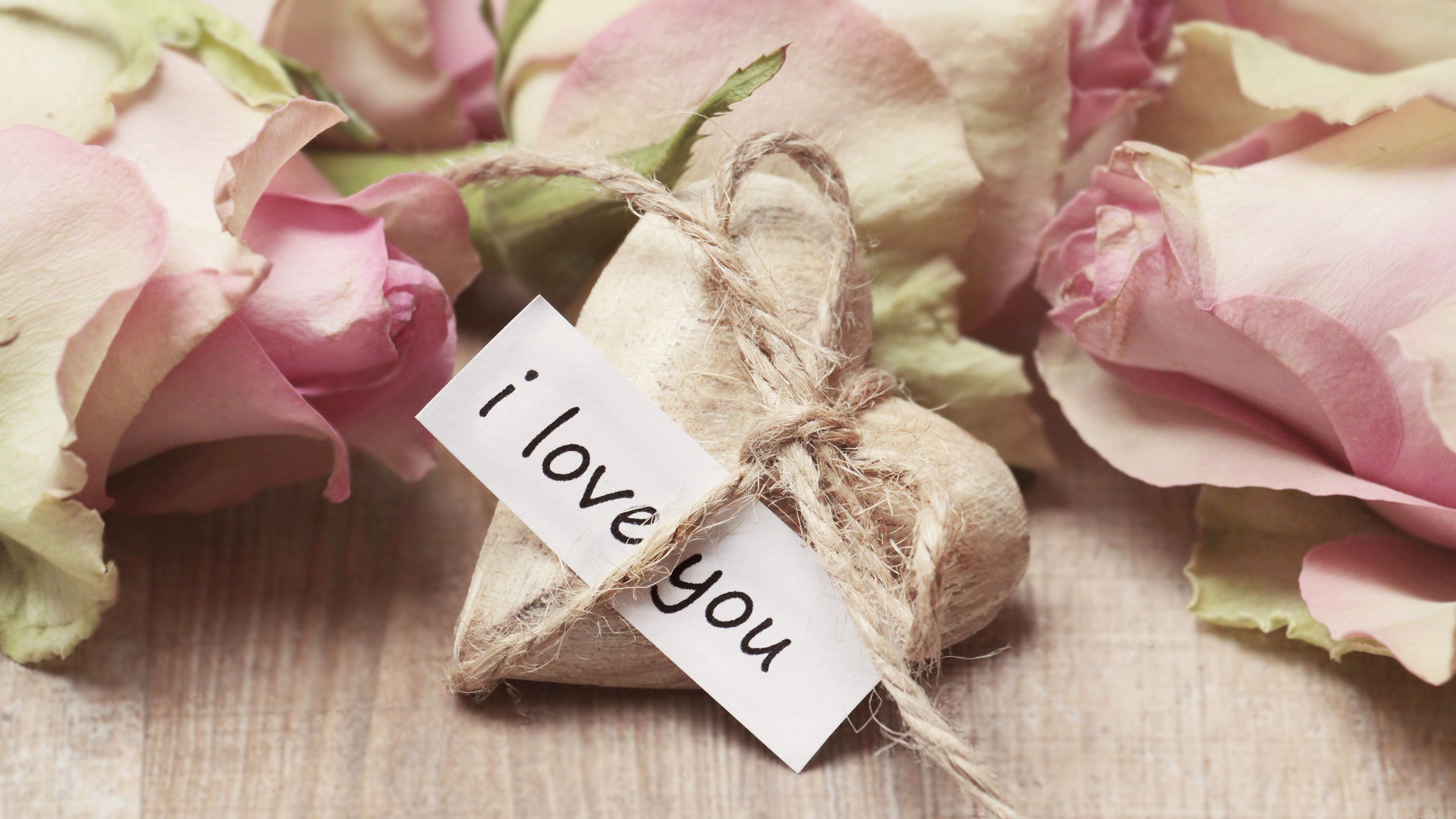heart, love, confession, rope, 4k, HD Wallpaper