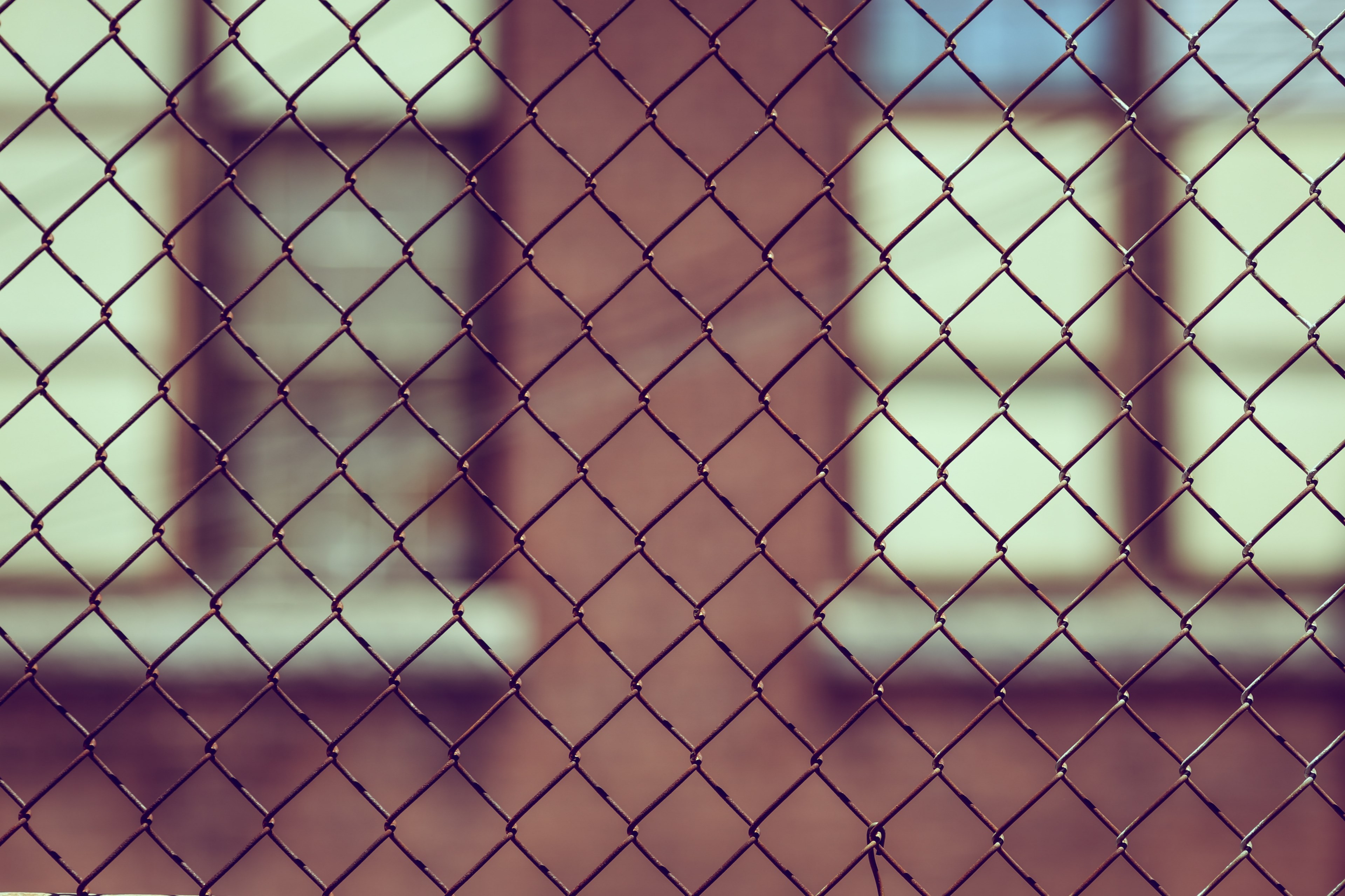 chainlink fence fence blur and barrier 4k, HD Wallpaper