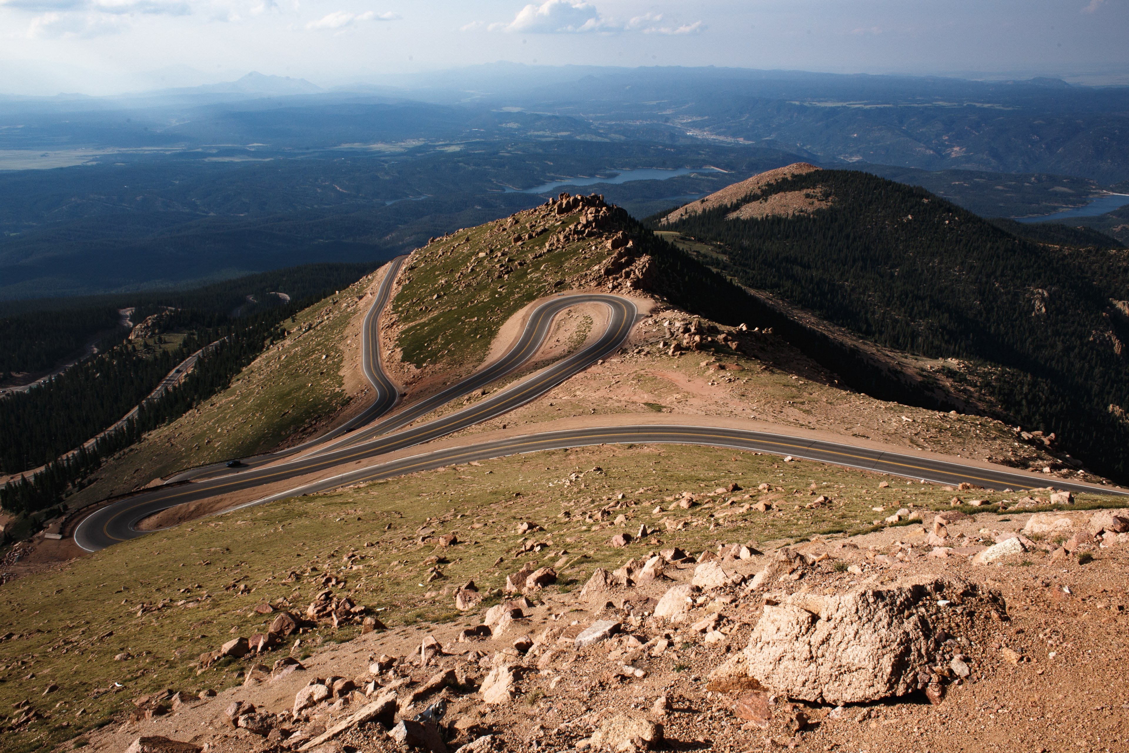 road mountain rock and cloud 4k, HD Wallpaper