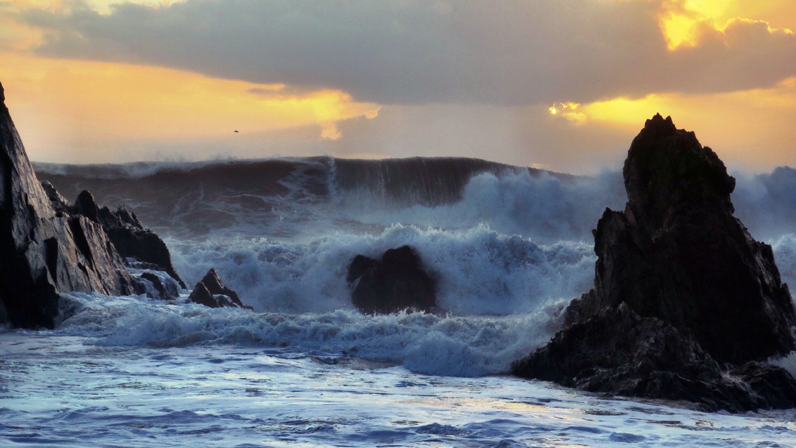 sea seaside sunset and devon 4k, HD Wallpaper